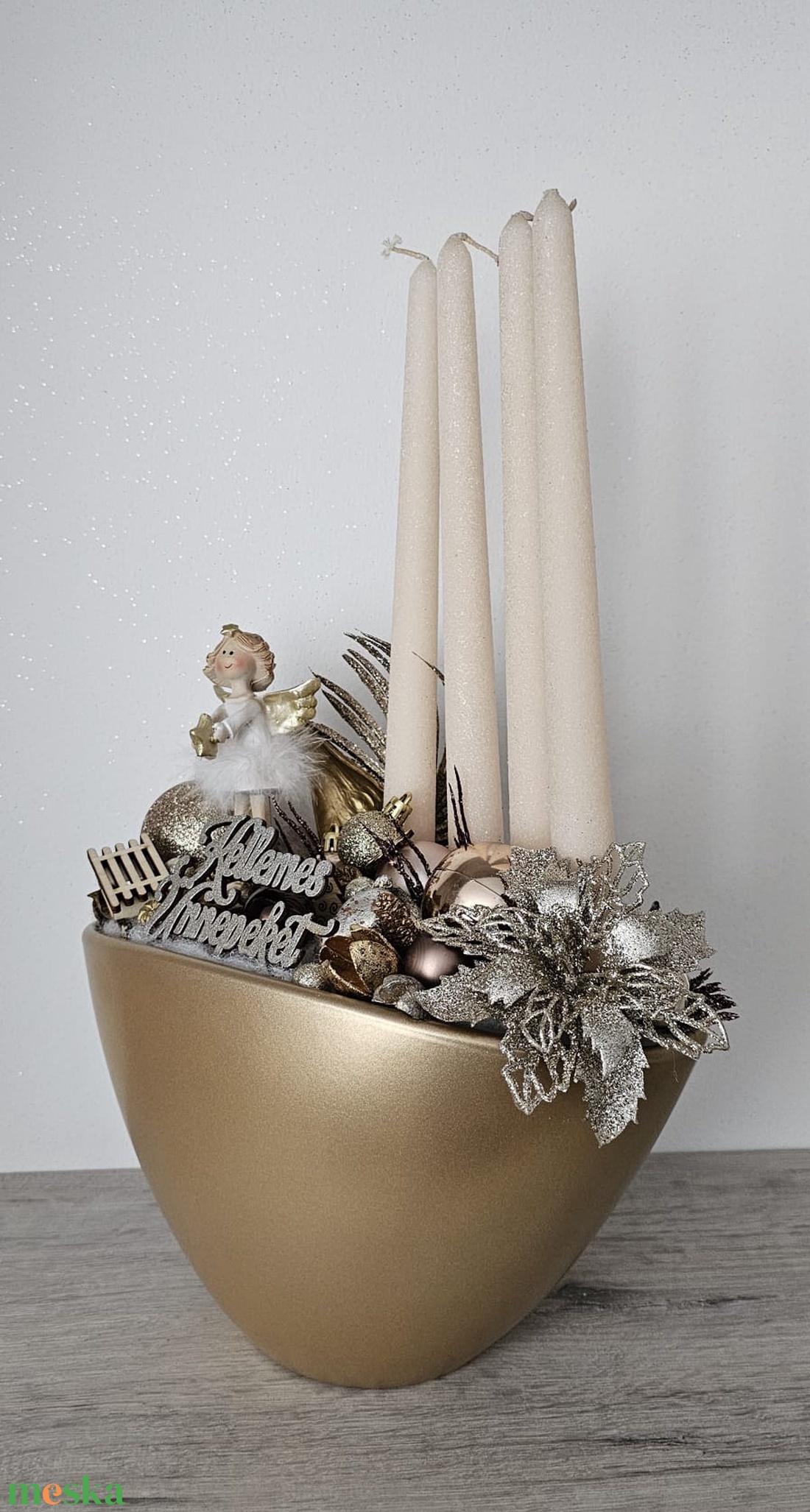 Adventi kaspós dekor - karácsony - karácsonyi lakásdekoráció - karácsonyi ajtódíszek - Meska.hu