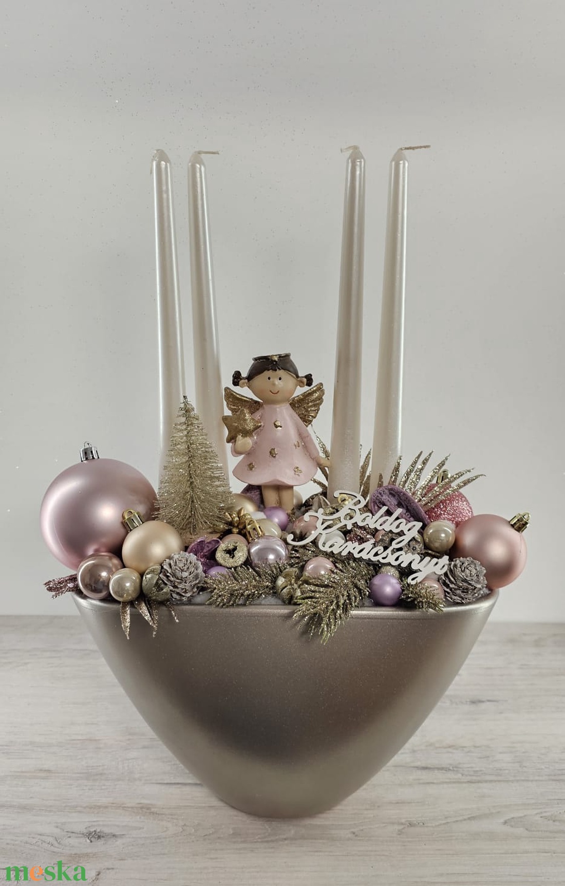 Adventi kaspós dekor - karácsony - karácsonyi lakásdekoráció - karácsonyi ajtódíszek - Meska.hu