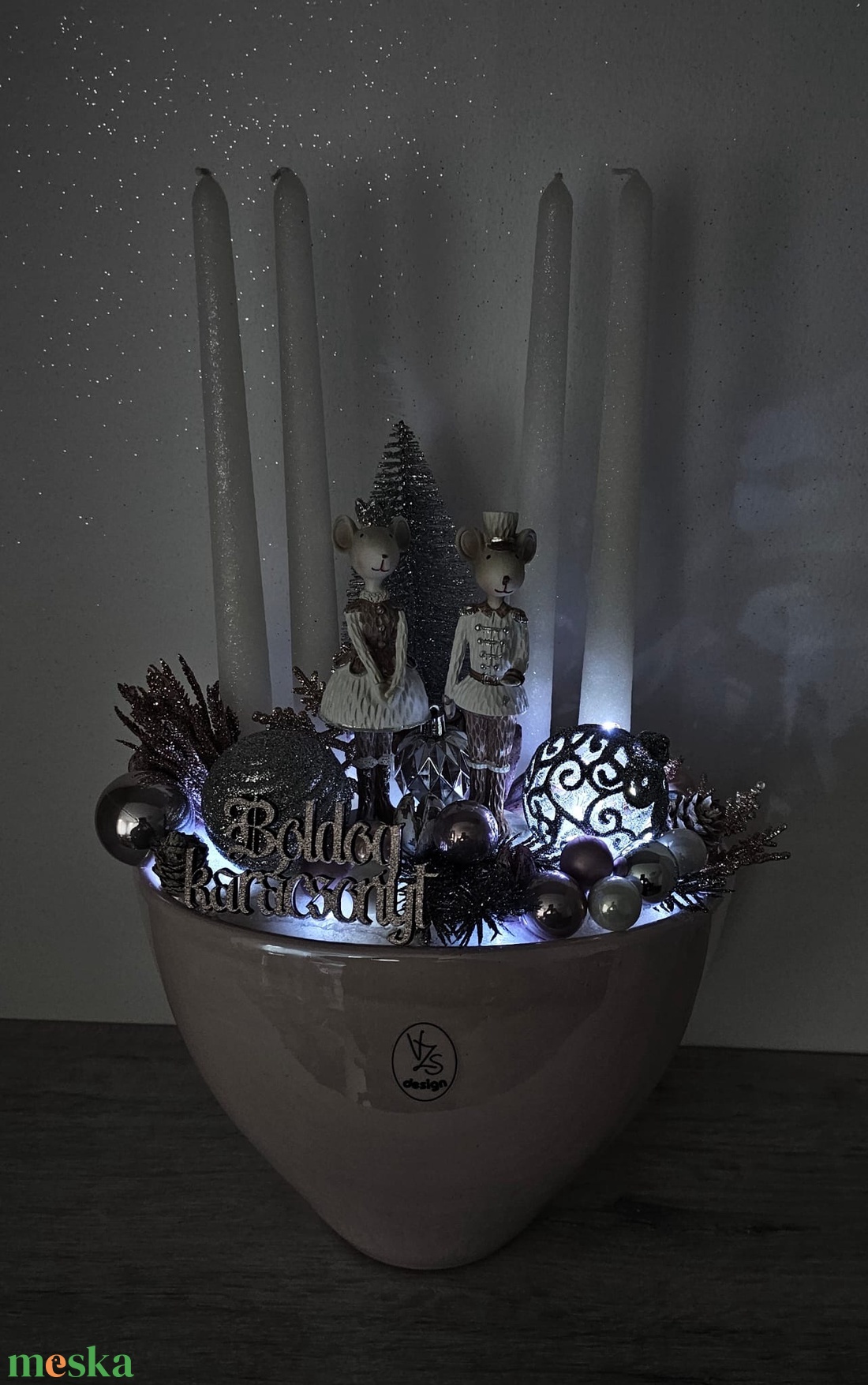 Adventi kaspós dekor - karácsony - karácsonyi lakásdekoráció - karácsonyi ajtódíszek - Meska.hu