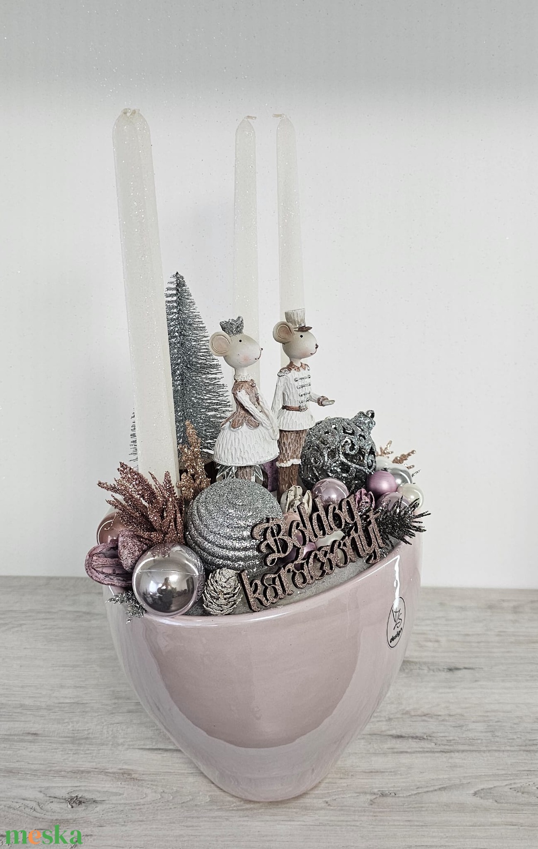 Adventi kaspós dekor - karácsony - karácsonyi lakásdekoráció - karácsonyi ajtódíszek - Meska.hu