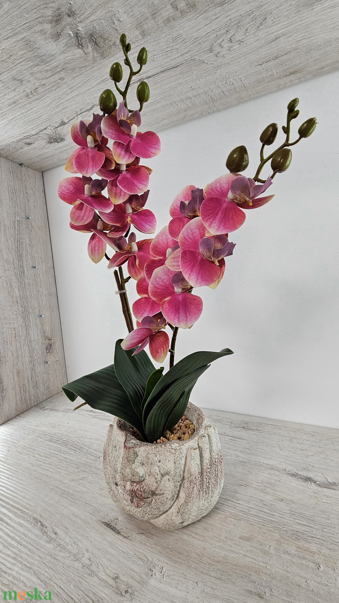 2 szálas orchidea - otthon & életmód - virágdekoráció - virágdíszek - virágdísz kaspóban - Meska.hu
