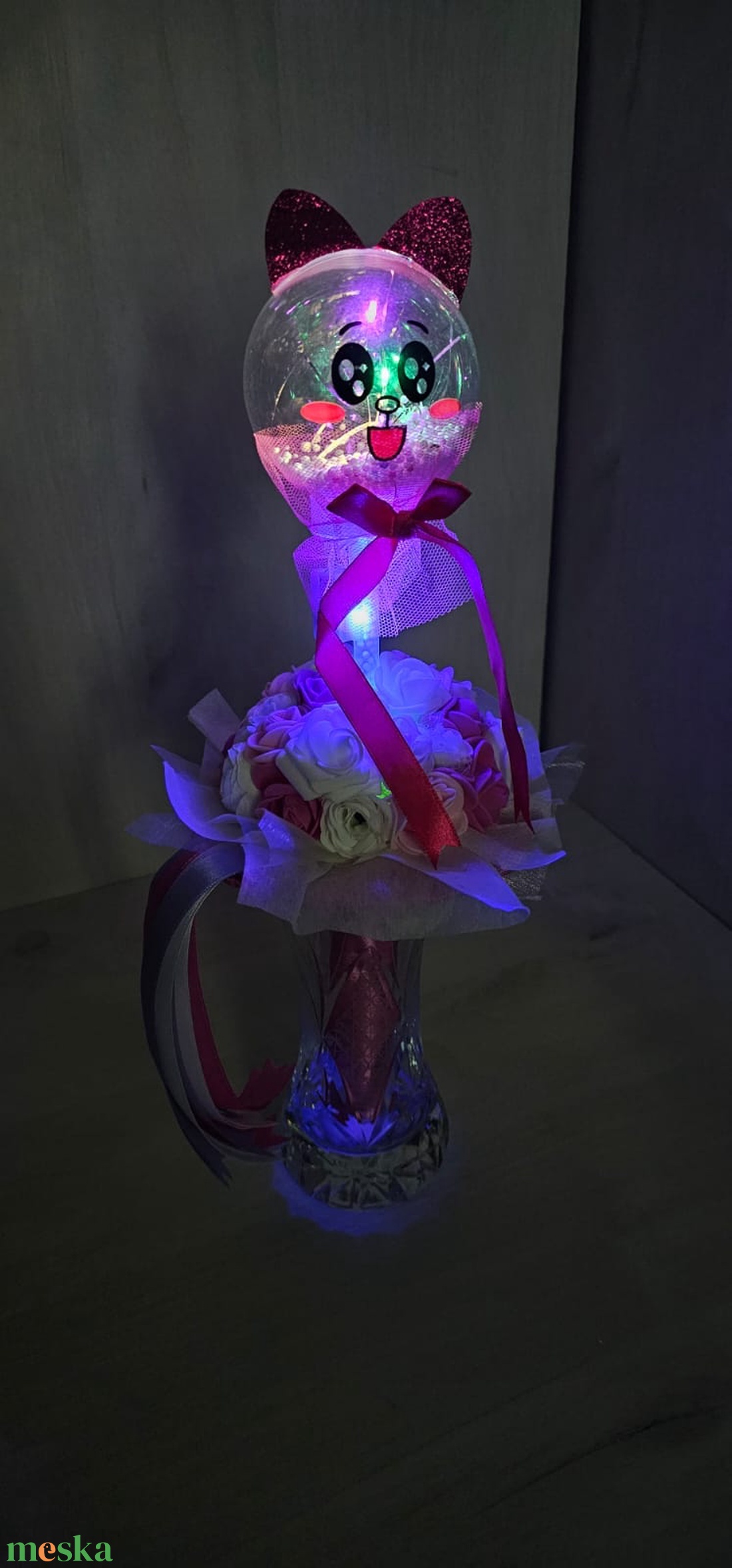 Ballagási csokor (világít) - otthon & életmód - virágdekoráció - virágok - virágcsokor - Meska.hu