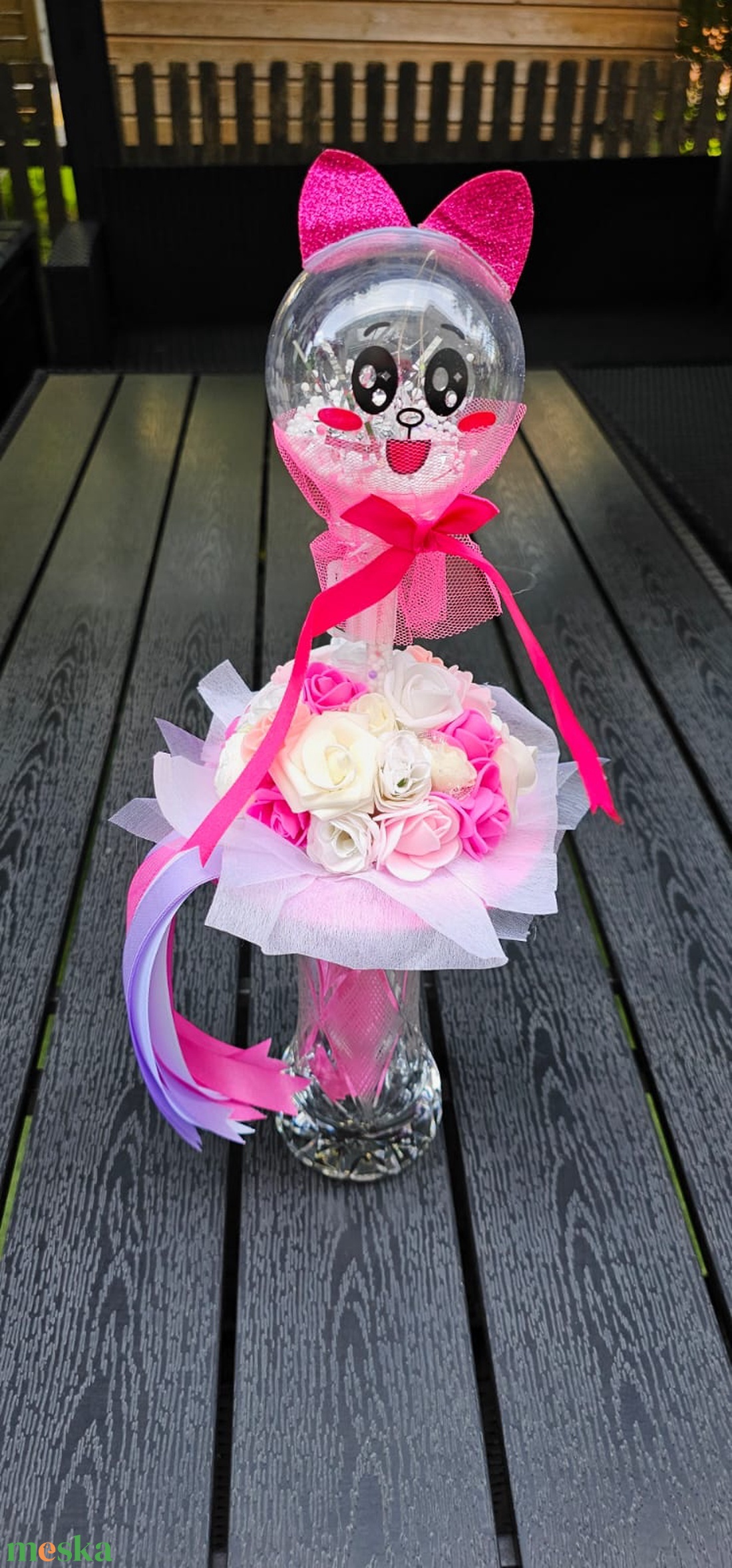 Ballagási csokor (világít) - otthon & életmód - virágdekoráció - virágok - virágcsokor - Meska.hu