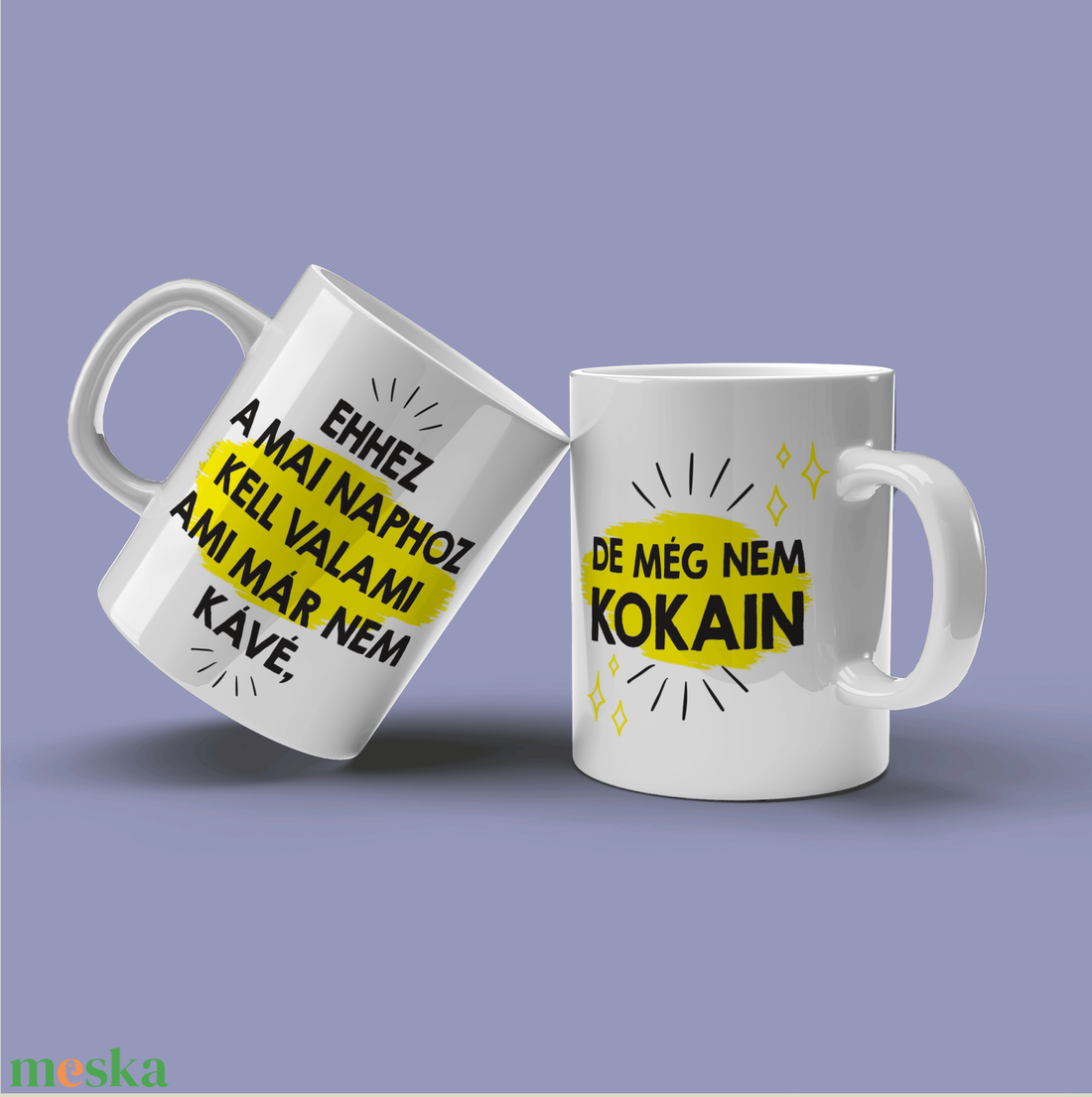 Nem kávé, de még nem kokain kerámia bögre - otthon & életmód - konyhafelszerelés, tálalás - tálalás - bögre & csésze - Meska.hu