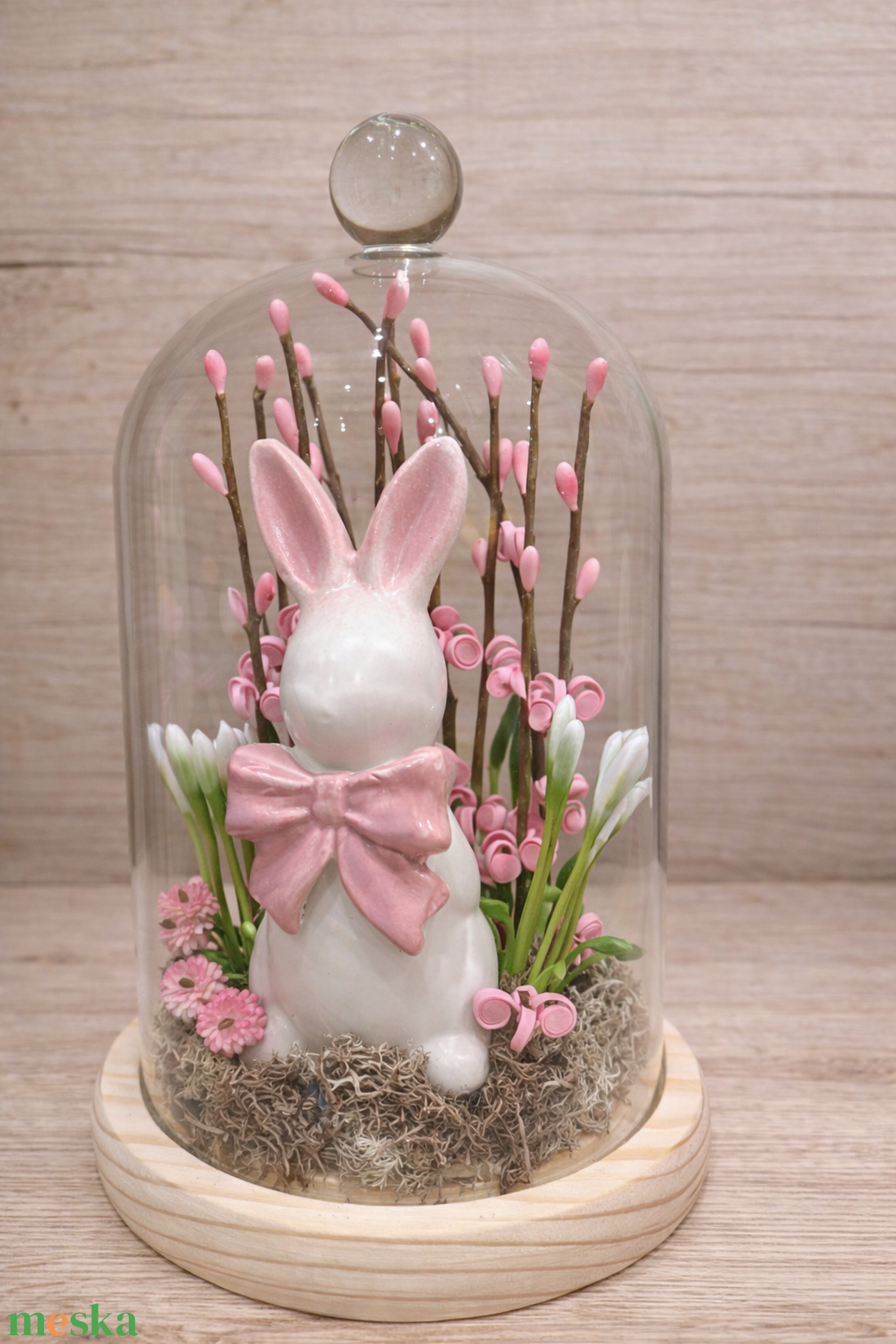 Nyuszi búra alatt - ünnepi díszek, dekorációk - húsvéti díszek és dekorációk - húsvéti asztaldíszek - Meska.hu