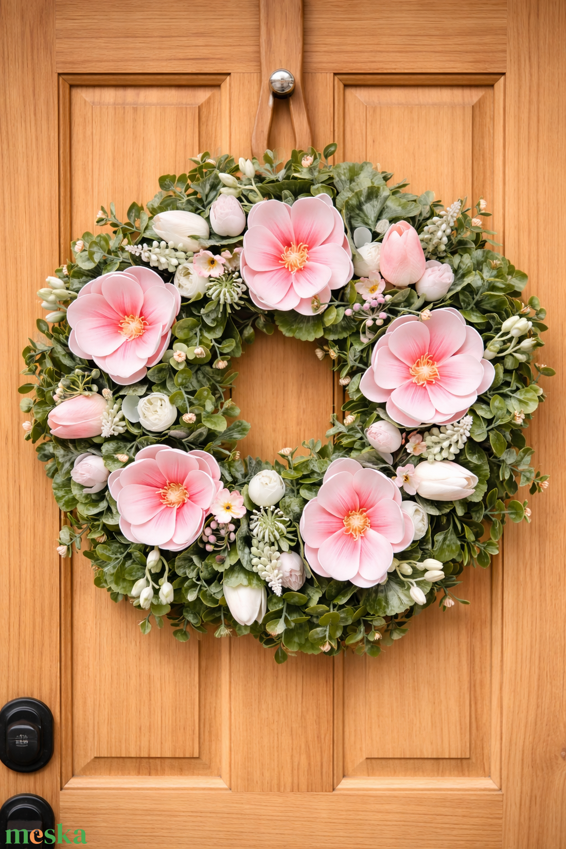 Nagy méretű magnólia koszorú - otthon & életmód - dekoráció - ajtó- és ablak dekoráció - ajtódísz & kopogtató - Meska.hu