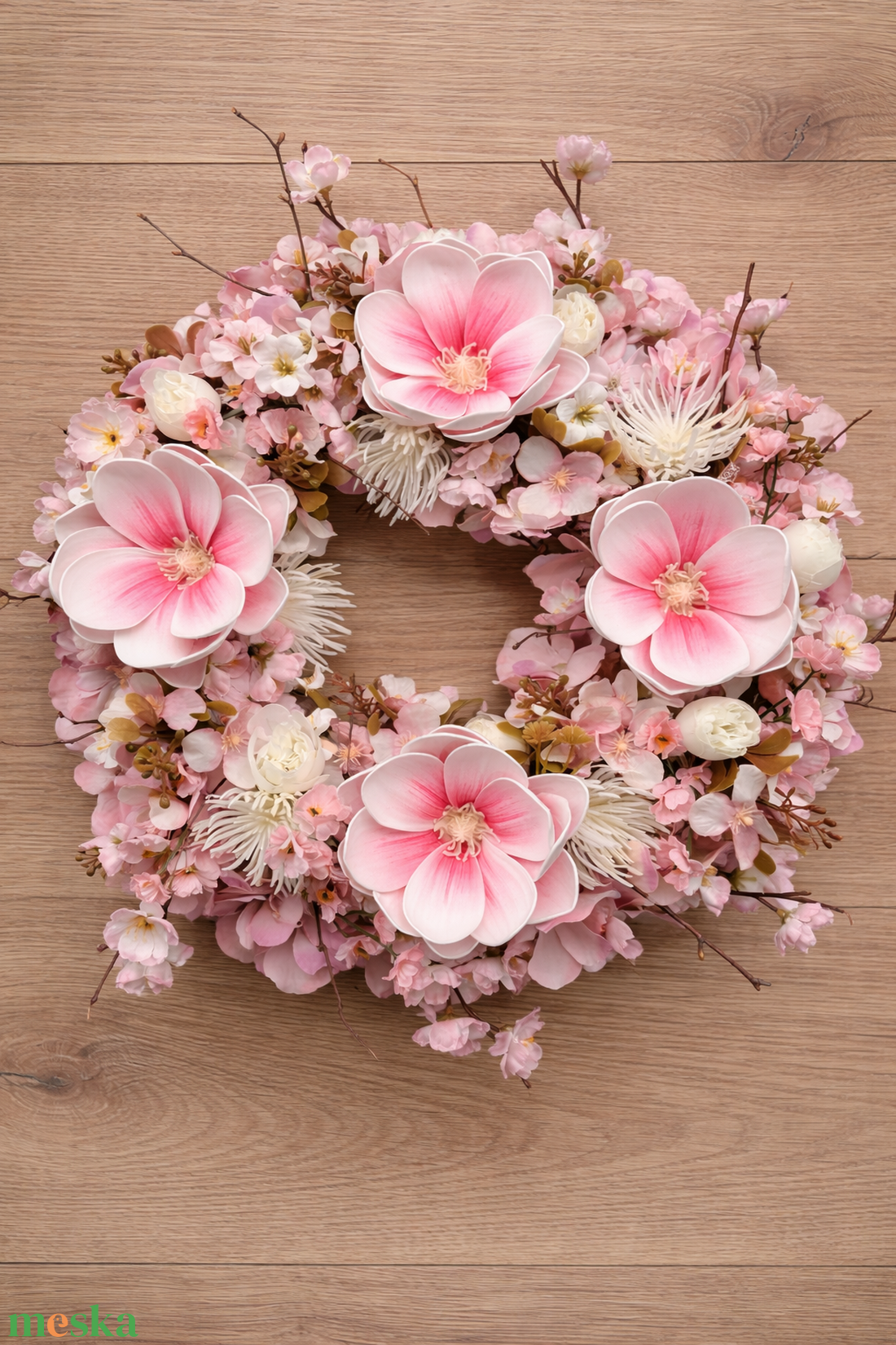 Magnólia koszorú - otthon & életmód - dekoráció - ajtó- és ablak dekoráció - ajtódísz & kopogtató - Meska.hu