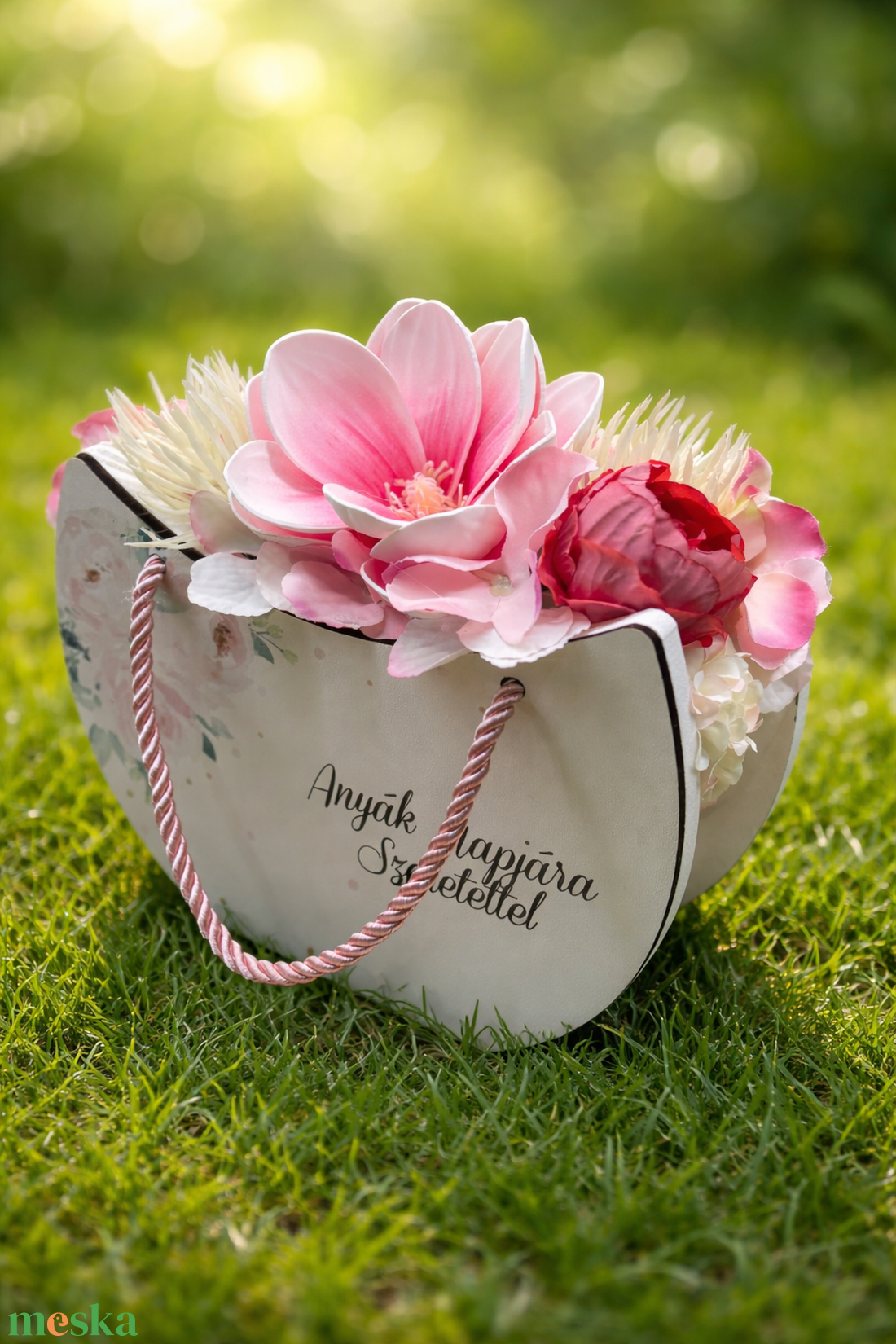 Anyák napi virágbox - otthon & életmód - virágdekoráció - virágok - virágbox - Meska.hu