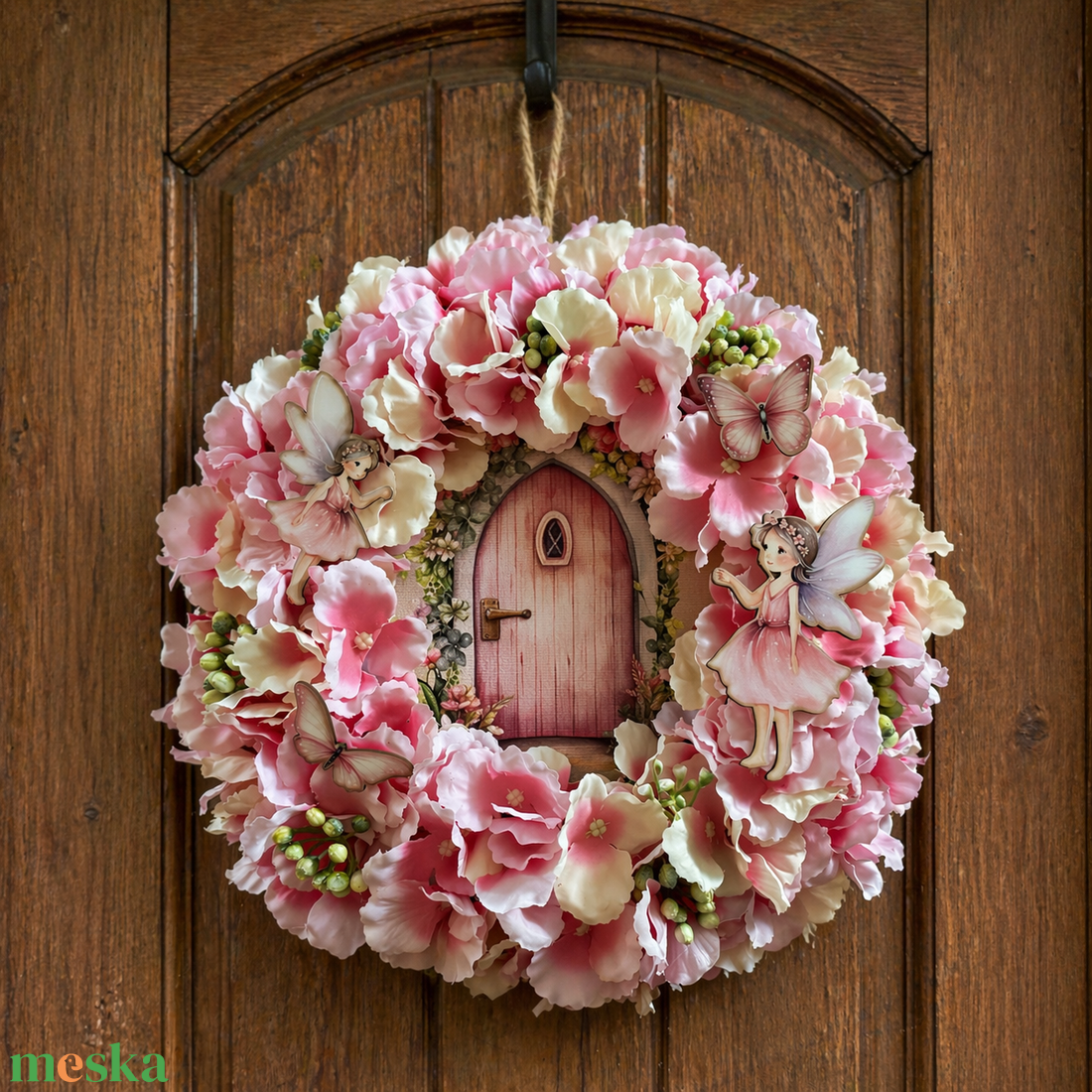 Tündéres koszorú - otthon & életmód - dekoráció - ajtó- és ablak dekoráció - ajtódísz & kopogtató - Meska.hu