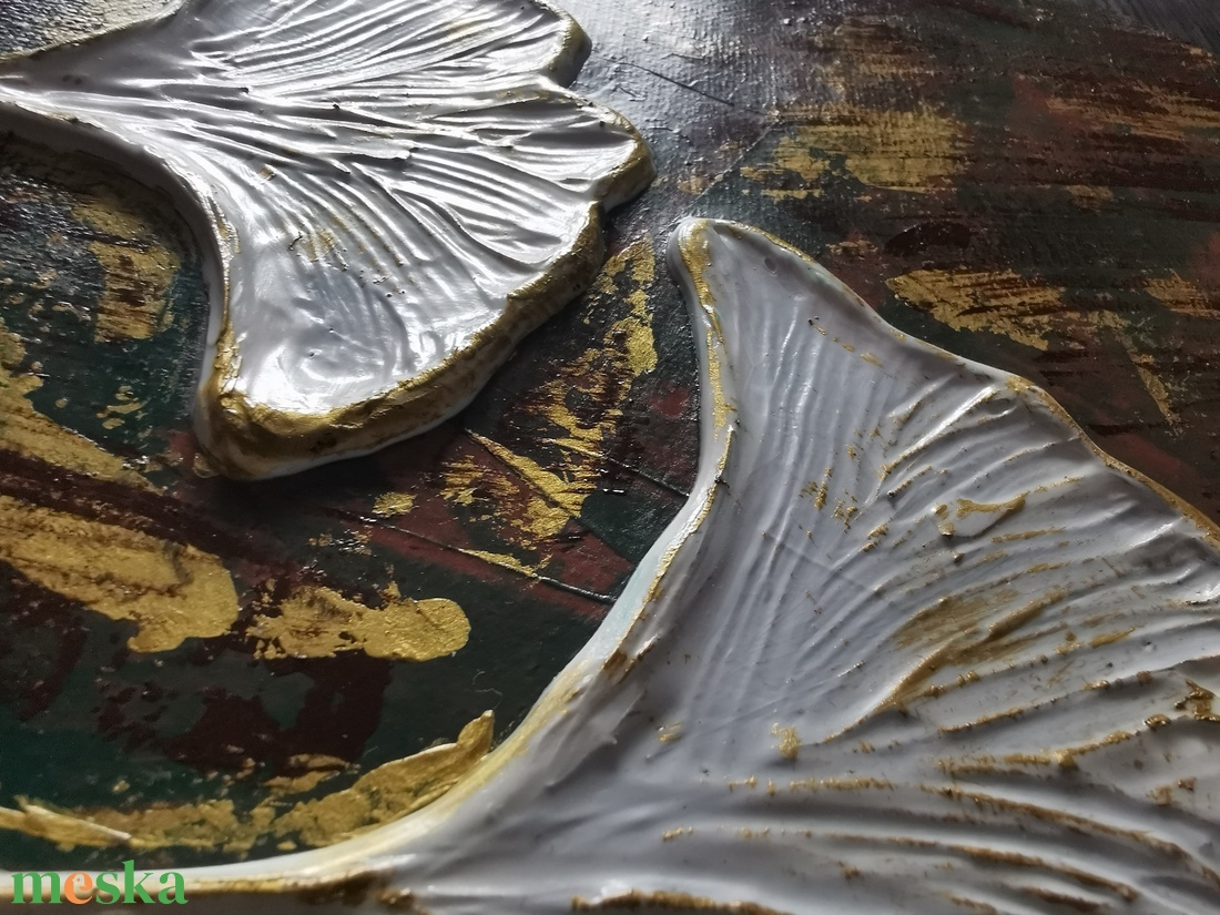 Ginkgo  - művészet - festmény - festmény vegyes technika - Meska.hu