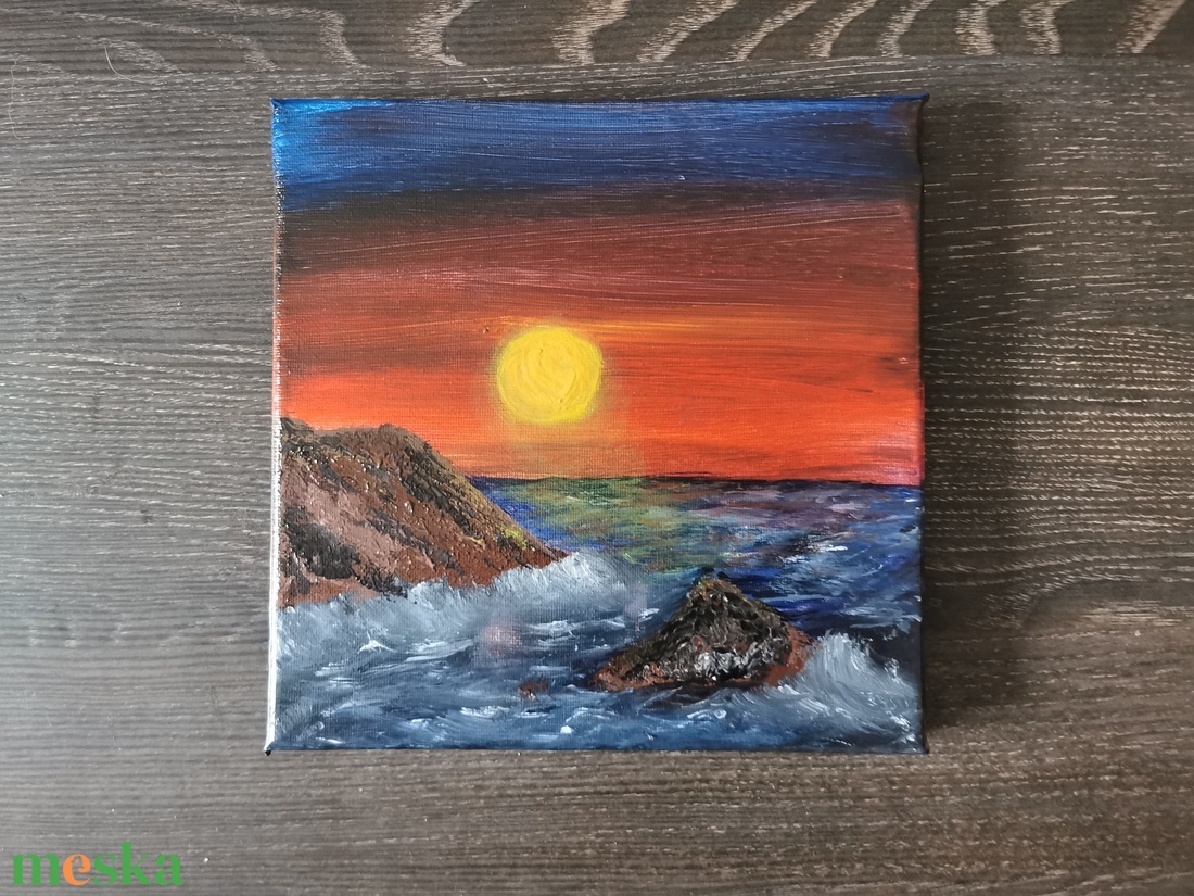 Naplemente  - művészet - festmény - akril - Meska.hu