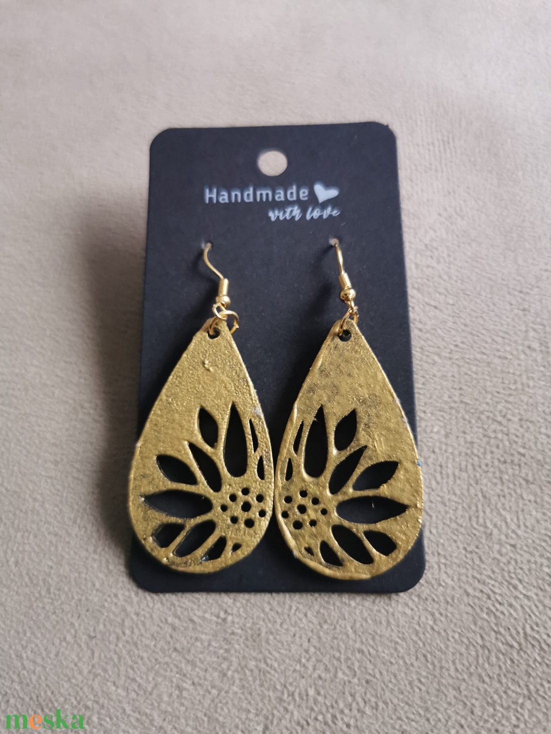 Napraforgó fülbevaló  - ékszer - fülbevaló - fülékszer - Meska.hu