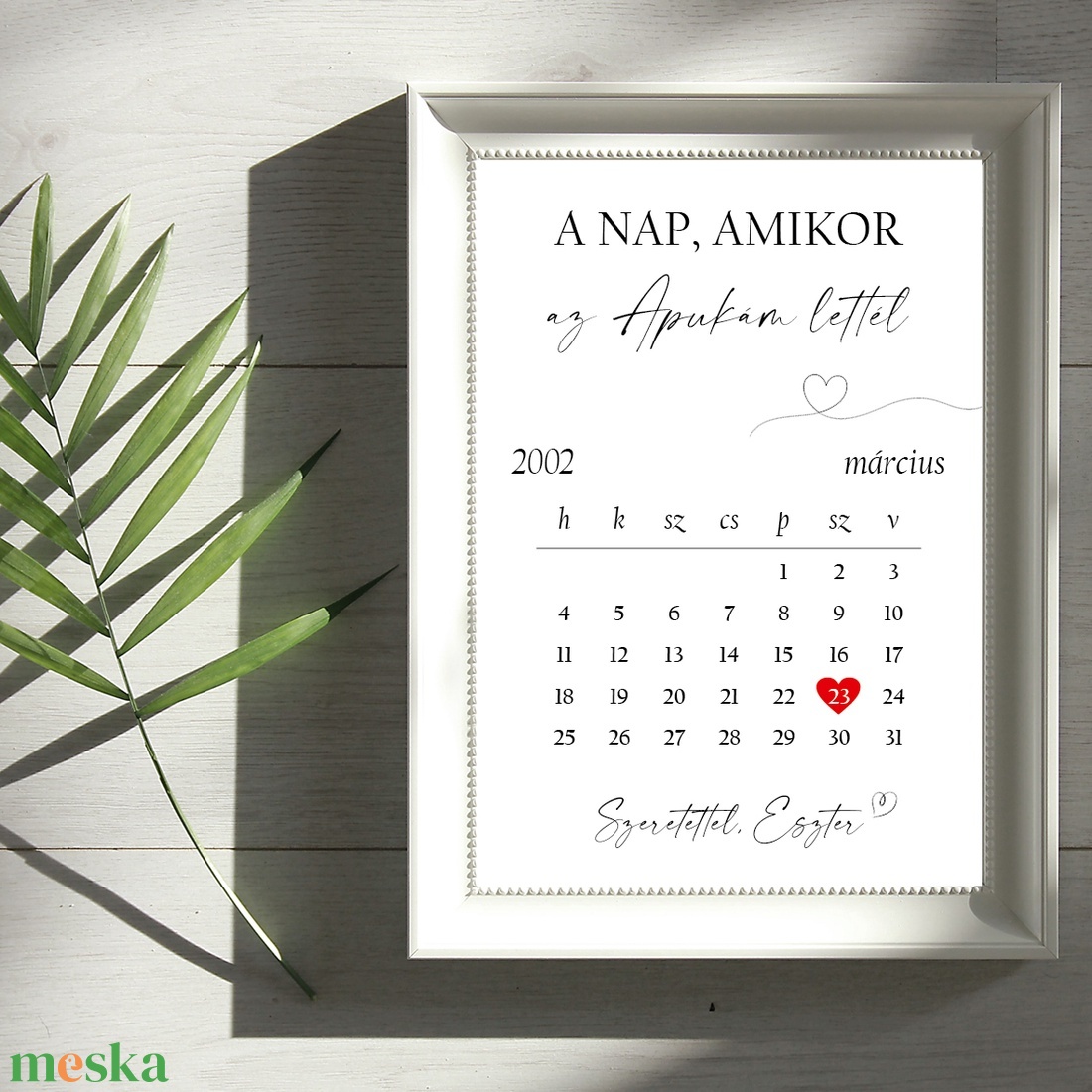 A nap amikor az apukám lettél  feliratú falikép - otthon & életmód - dekoráció - kép & falikép - plakát - Meska.hu