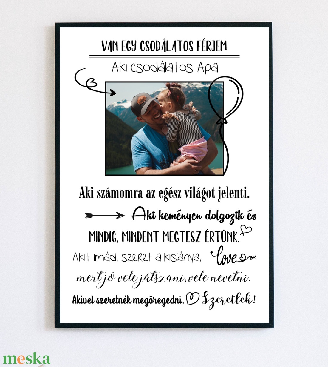 Csodálatos férj fényképes falikép - otthon & életmód - dekoráció - kép & falikép - plakát - Meska.hu