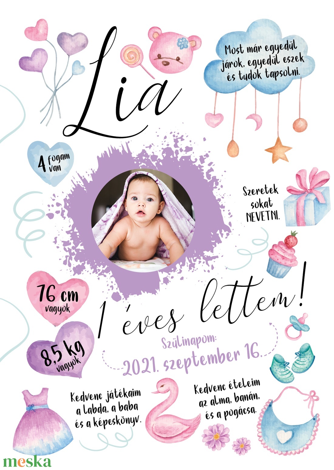 Névre szóló születésnapi fényképes babaposzter - otthon & életmód - dekoráció - kép & falikép - plakát - Meska.hu Névre szóló születésnapi fényképes babaposzter - otthon & életmód - dekoráció - kép & falikép - plakát - Meska.hu