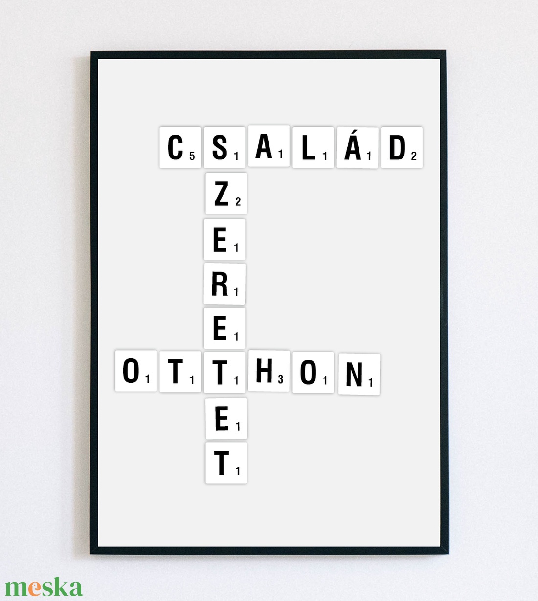 Scrabble - Szeretet-Otthon-Család -  falikép - otthon & életmód - dekoráció - kép & falikép - poszter - Meska.hu