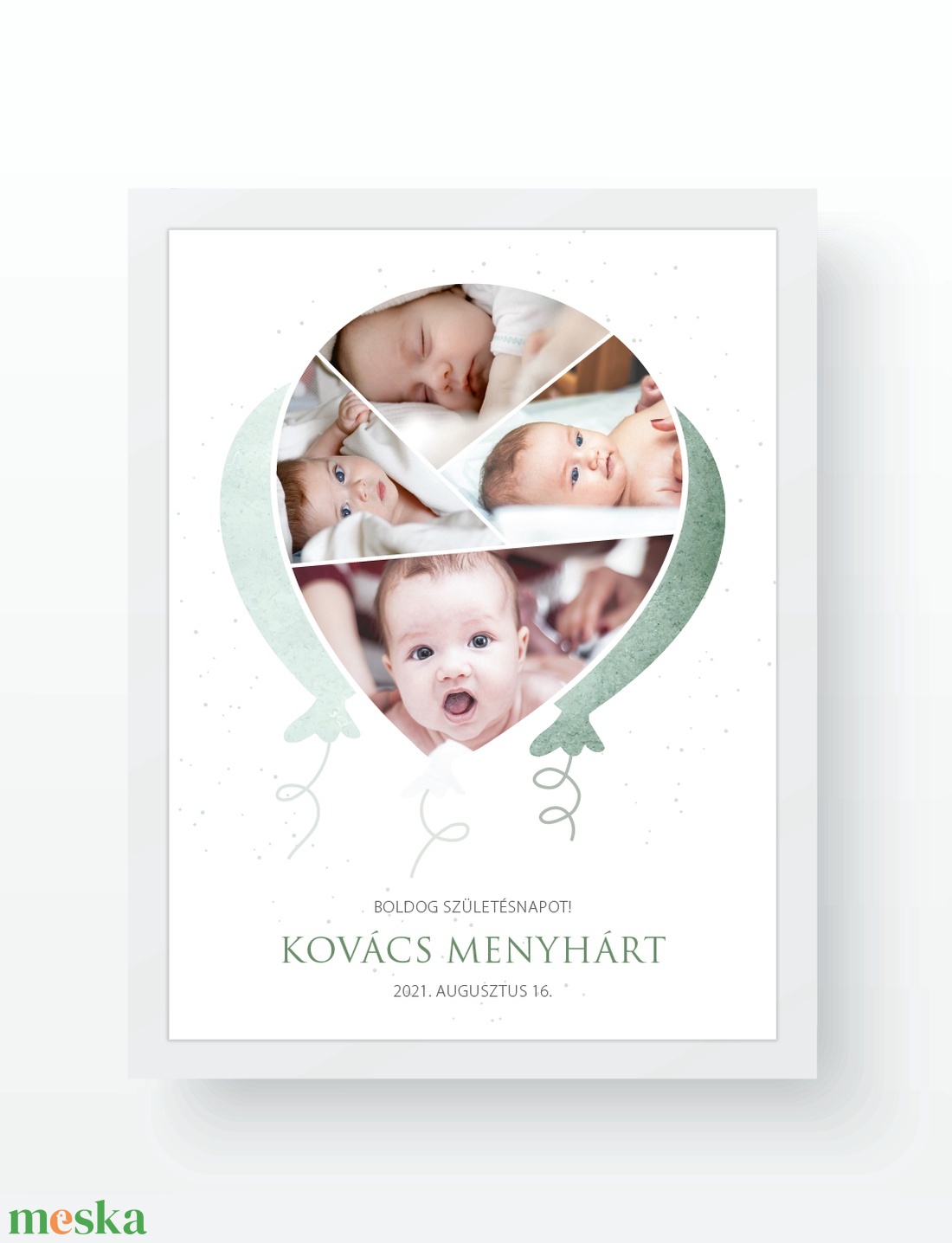 Lufis montázs -  születésnapi fényképes poszter - babaszoba - gyerekszoba - újszülött kép - otthon & életmód - dekoráció - kép & falikép - plakát - Meska.hu