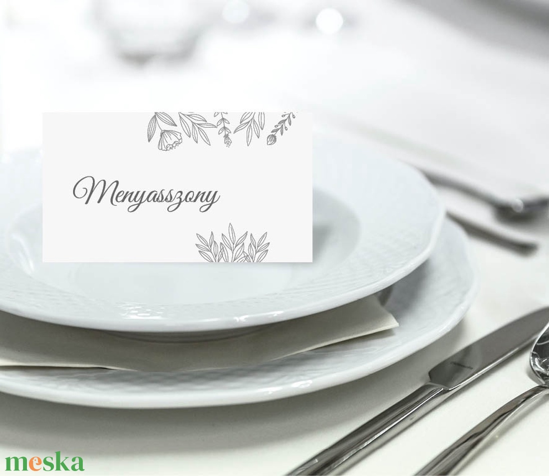 Rajzolt virágokkal és levelekkel díszített - ültetőkártya - esküvő - meghívó & kártya - ültetési rend - Meska.hu Rajzolt virágokkal és levelekkel díszített - ültetőkártya - esküvő - meghívó & kártya - ültetési rend - Meska.hu