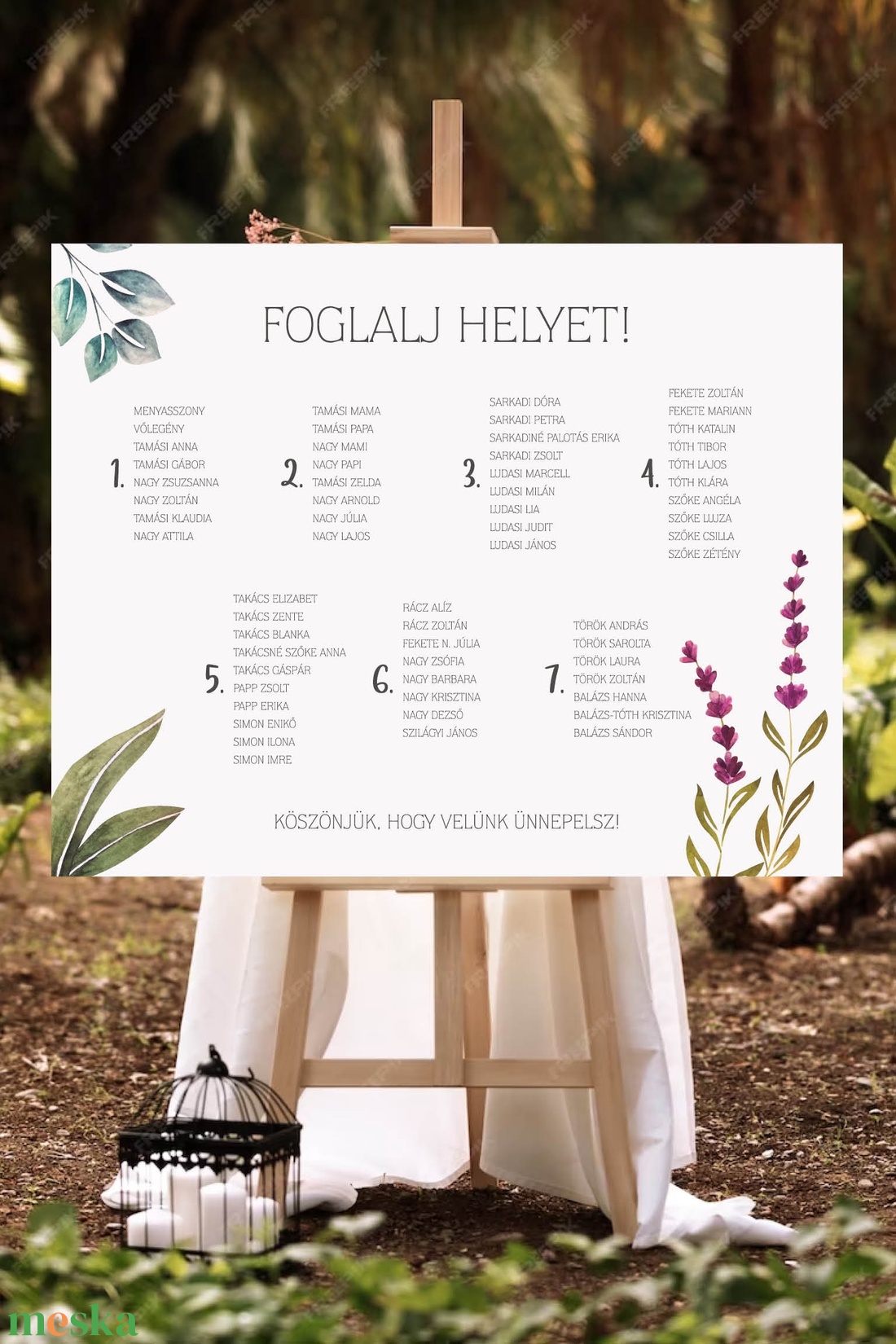 Aquarell virágos - ültetési rend - esküvő - meghívó & kártya - ültetési rend - Meska.hu Aquarell virágos - ültetési rend - esküvő - meghívó & kártya - ültetési rend - Meska.hu