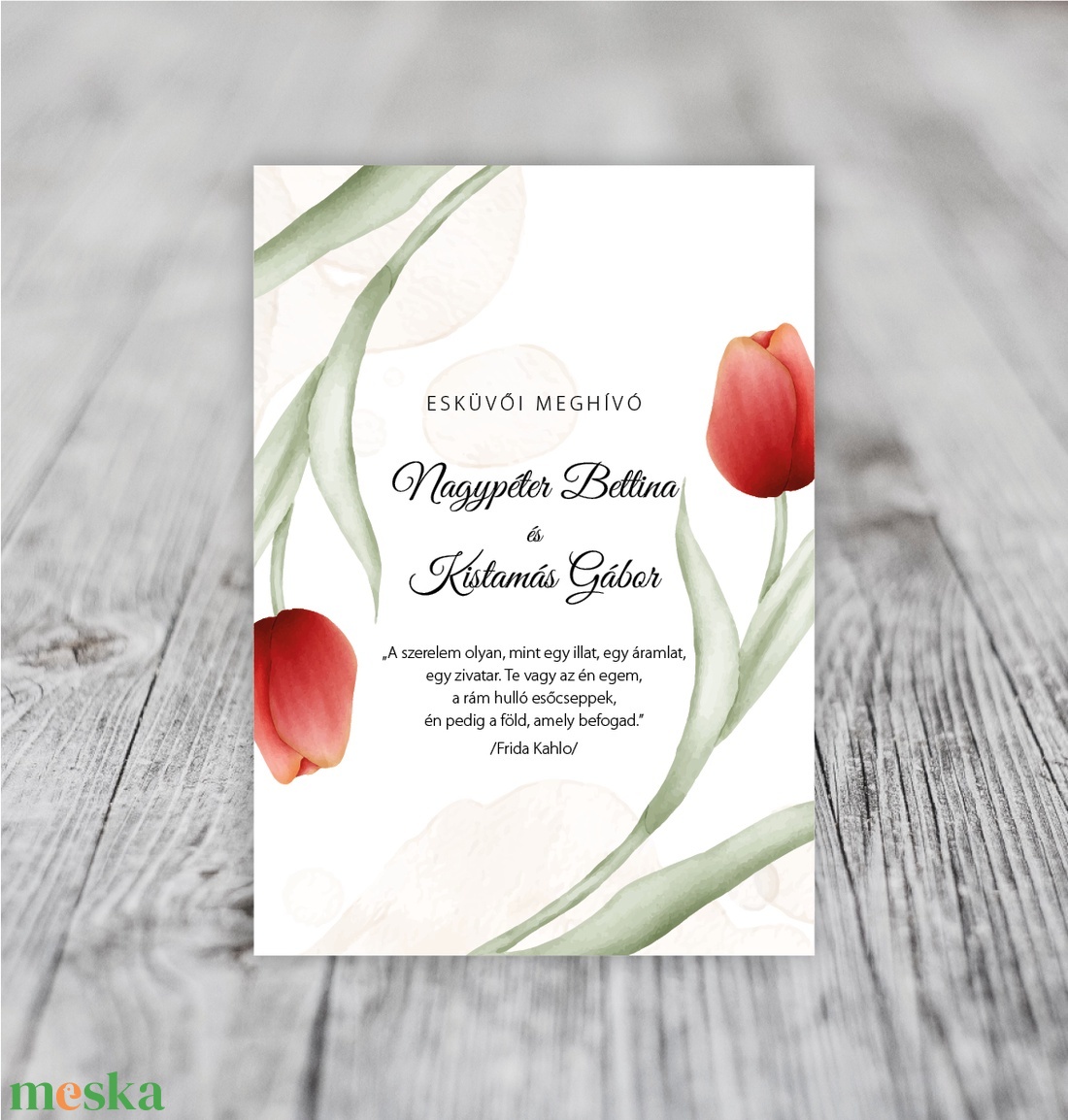 Tulipános - esküvői meghívó - esküvő - meghívó & kártya - meghívó - Meska.hu Tulipános - esküvői meghívó - esküvő - meghívó & kártya - meghívó - Meska.hu