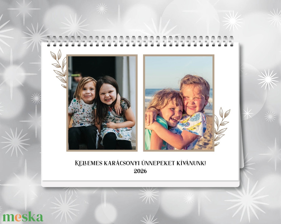 2026-os fényképes családi asztali naptár (heti kiosztással) - otthon & életmód - dekoráció - fali és függő dekoráció - falinaptár & öröknaptár - Meska.hu