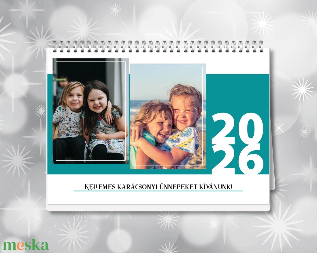 2026-os fényképes családi asztali naptár (heti kiosztással) - otthon & életmód - dekoráció - fali és függő dekoráció - falinaptár & öröknaptár - Meska.hu
