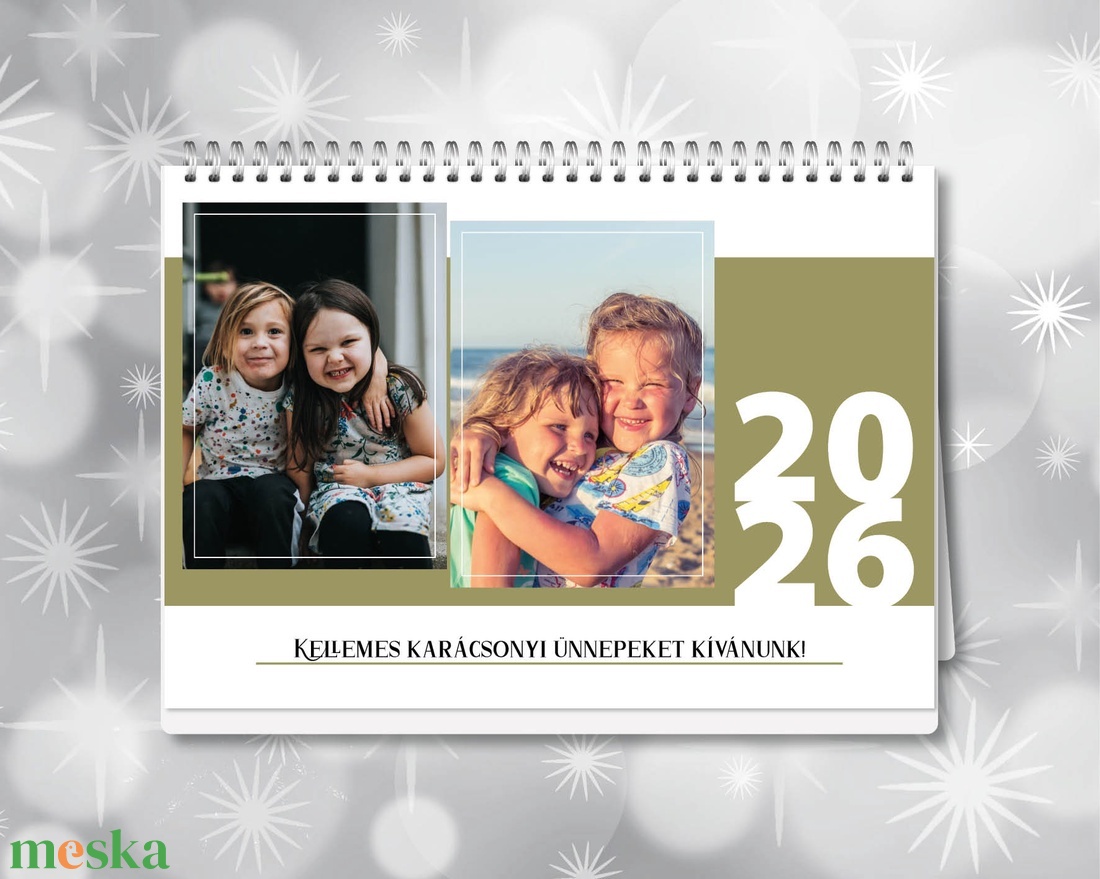 2026-os fényképes családi asztali naptár (heti kiosztással) - otthon & életmód - dekoráció - fali és függő dekoráció - falinaptár & öröknaptár - Meska.hu