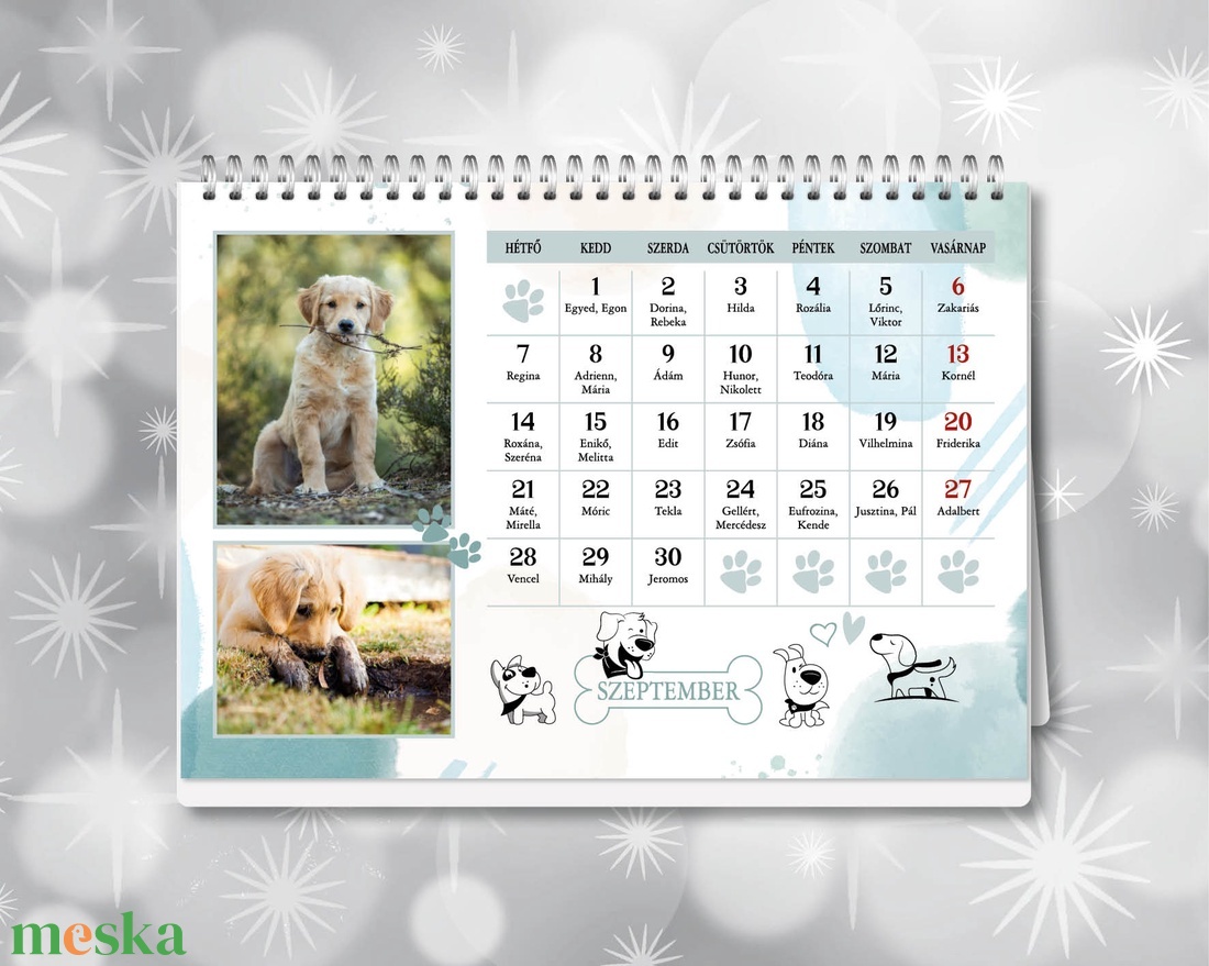 Egyedi, kutyusos asztali naptár - 2026-os fényképes, asztali naptár (havi kiosztással) - otthon & életmód - dekoráció - fali és függő dekoráció - falinaptár & öröknaptár - Meska.hu Egyedi, kutyusos asztali naptár - 2026-os fényképes, asztali naptár (havi kiosztással) - otthon & életmód - dekoráció - fali és függő dekoráció - falinaptár & öröknaptár - Meska.hu