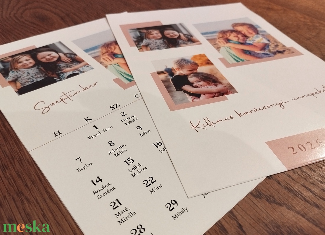 2026-os falinaptár - egyedi fényképes/családi falinaptár - névnapos falinaptár  - otthon & életmód - dekoráció - fali és függő dekoráció - falinaptár & öröknaptár - Meska.hu