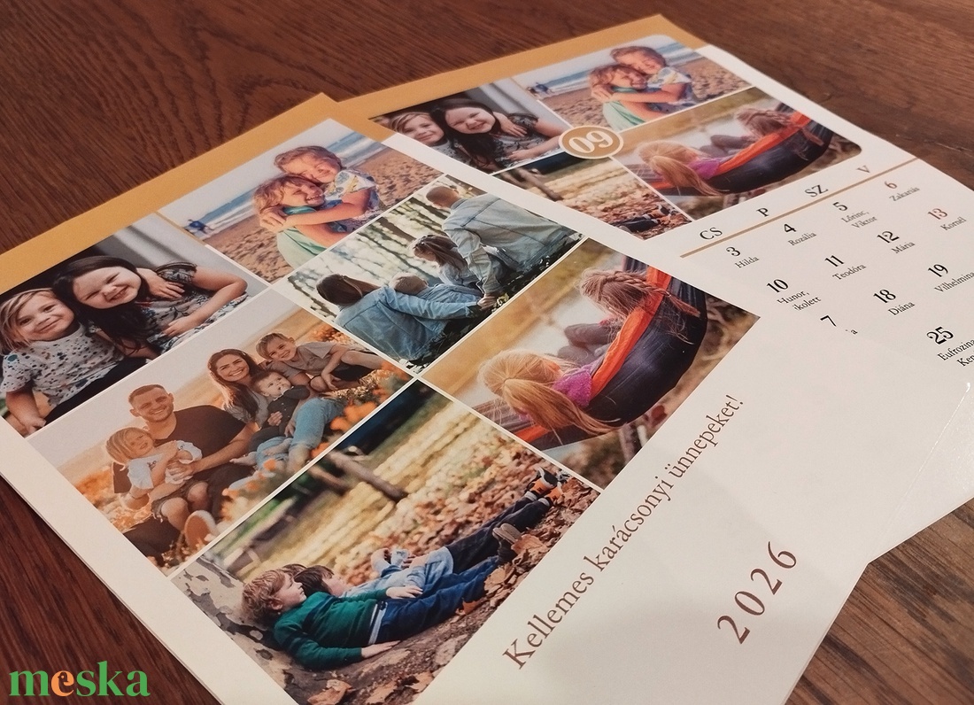 2026-os falinaptár - egyedi fényképes/családi falinaptár - névnapos falinaptár  - otthon & életmód - dekoráció - fali és függő dekoráció - falinaptár & öröknaptár - Meska.hu