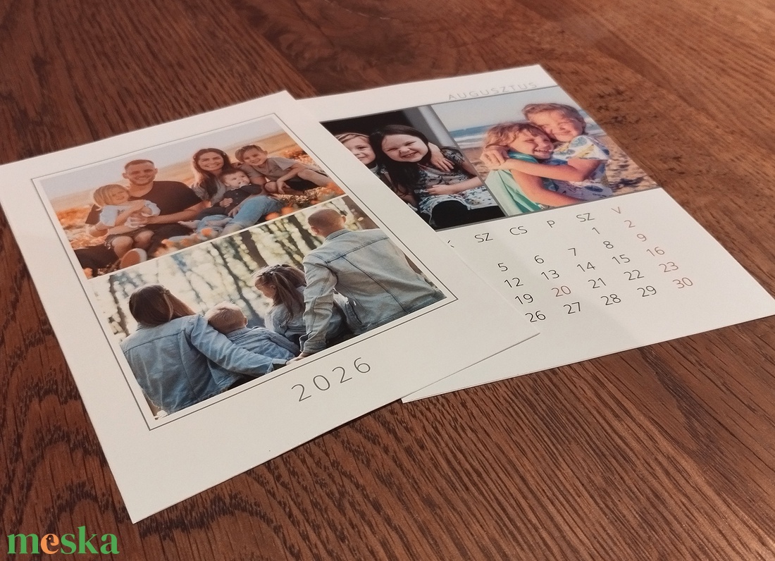 2026-os mini falinaptár - egyedi fényképes/családi falinaptár - otthon & életmód - dekoráció - fali és függő dekoráció - falinaptár & öröknaptár - Meska.hu