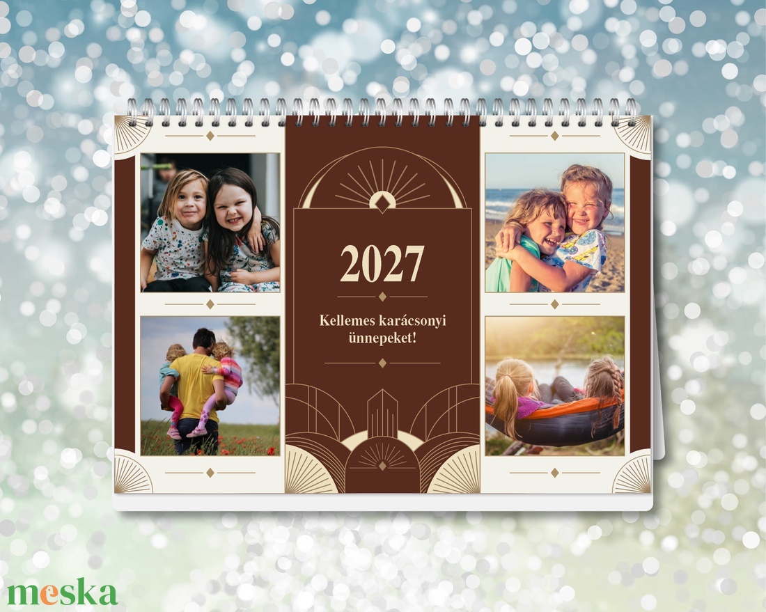2027-es fényképes családi asztali naptár (heti kiosztással) - otthon & életmód - dekoráció - fali és függő dekoráció - falinaptár & öröknaptár - Meska.hu
