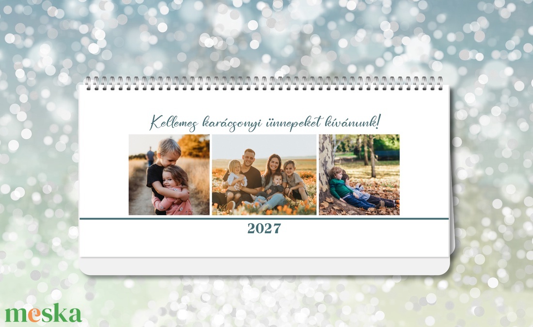 2027-es fényképes családi asztali naptár (havi kiosztással) - otthon & életmód - dekoráció - fali és függő dekoráció - falinaptár & öröknaptár - Meska.hu