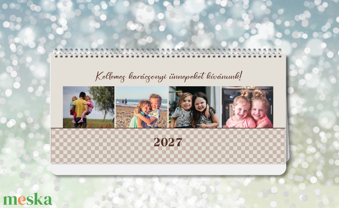 2027-es fényképes családi asztali naptár (havi kiosztással) - otthon & életmód - dekoráció - fali és függő dekoráció - falinaptár & öröknaptár - Meska.hu
