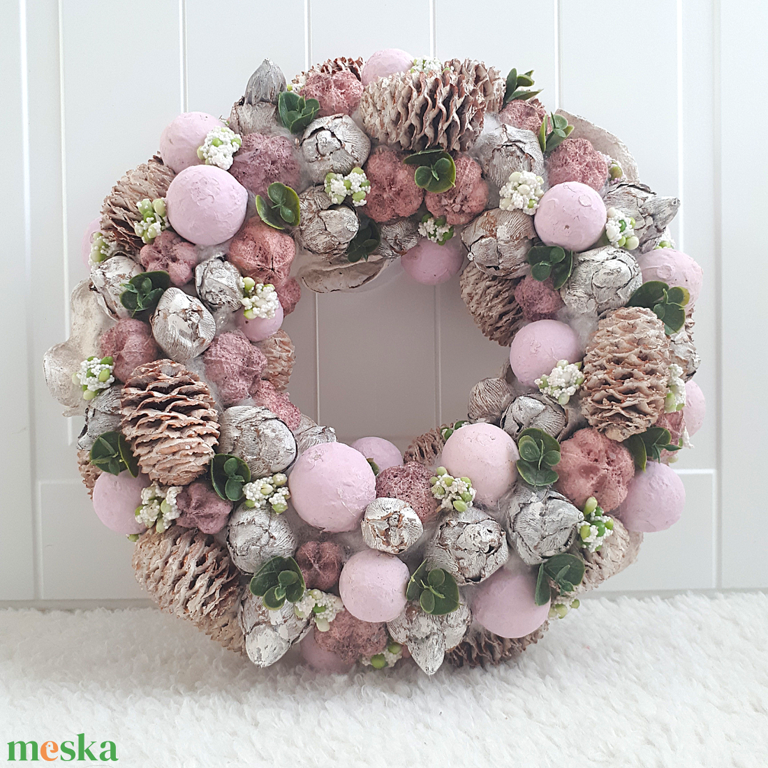 Rózsaszín kopogtató - otthon & életmód - dekoráció - ajtó- és ablak dekoráció - ajtódísz & kopogtató - Meska.hu