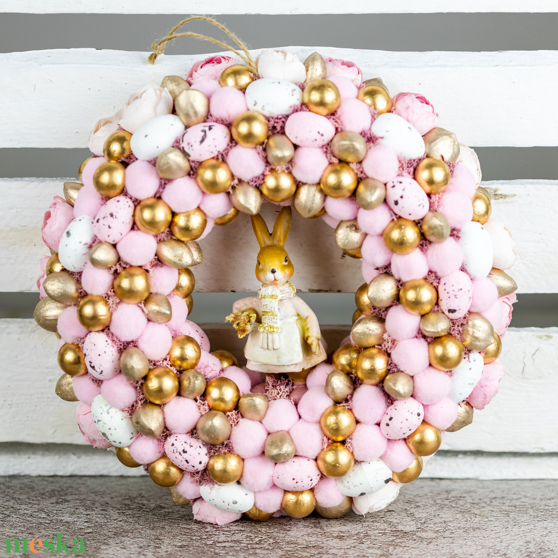 Kopogtató nyuszival - otthon & életmód - dekoráció - ajtó- és ablak dekoráció - ajtódísz & kopogtató - Meska.hu