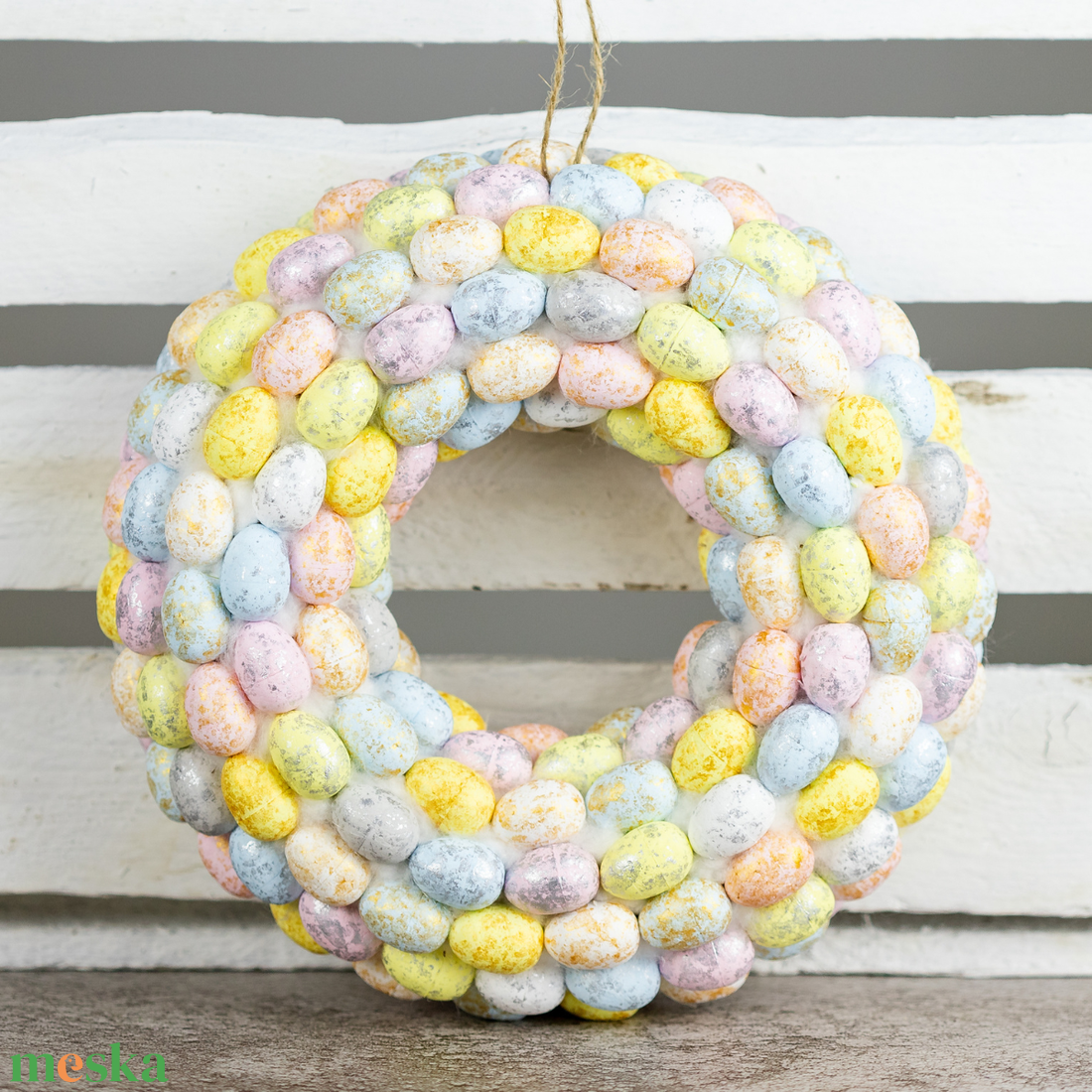 Színes húsvéti kopogtató - otthon & életmód - dekoráció - ajtó- és ablak dekoráció - ajtódísz & kopogtató - Meska.hu