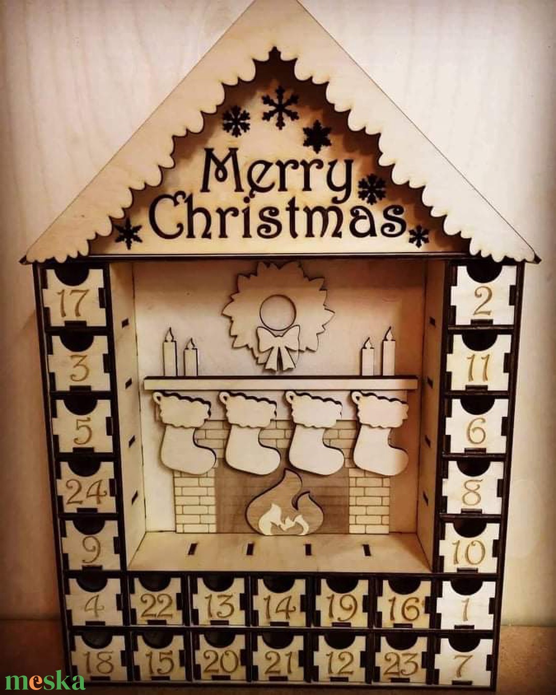 Adventi kalendárium/ adventi naptár - karácsony - adventi díszek - adventi naptár - Meska.hu