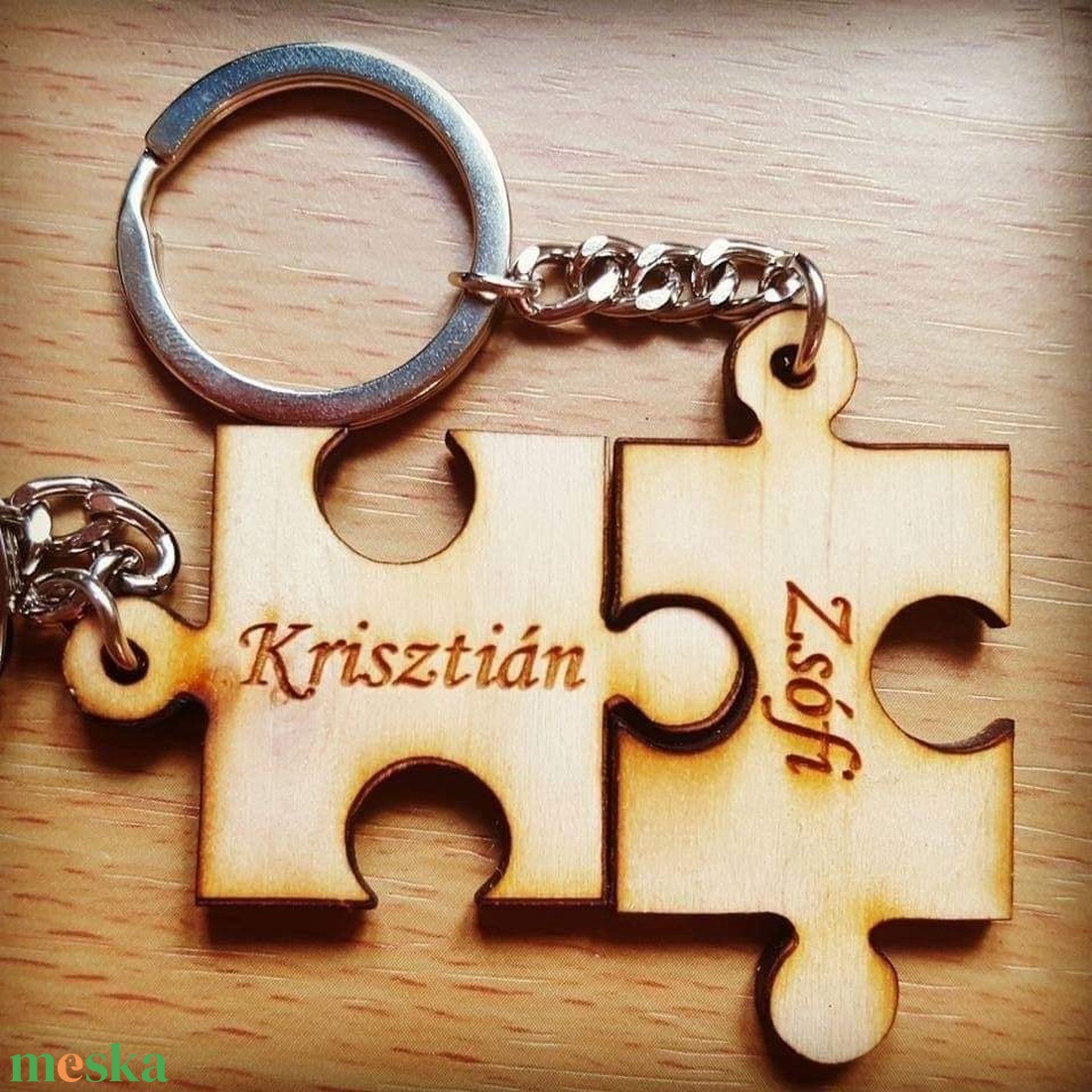 Puzzle páros kulcstartó - táska & tok - kulcstartó & táskadísz - kulcstartó - Meska.hu