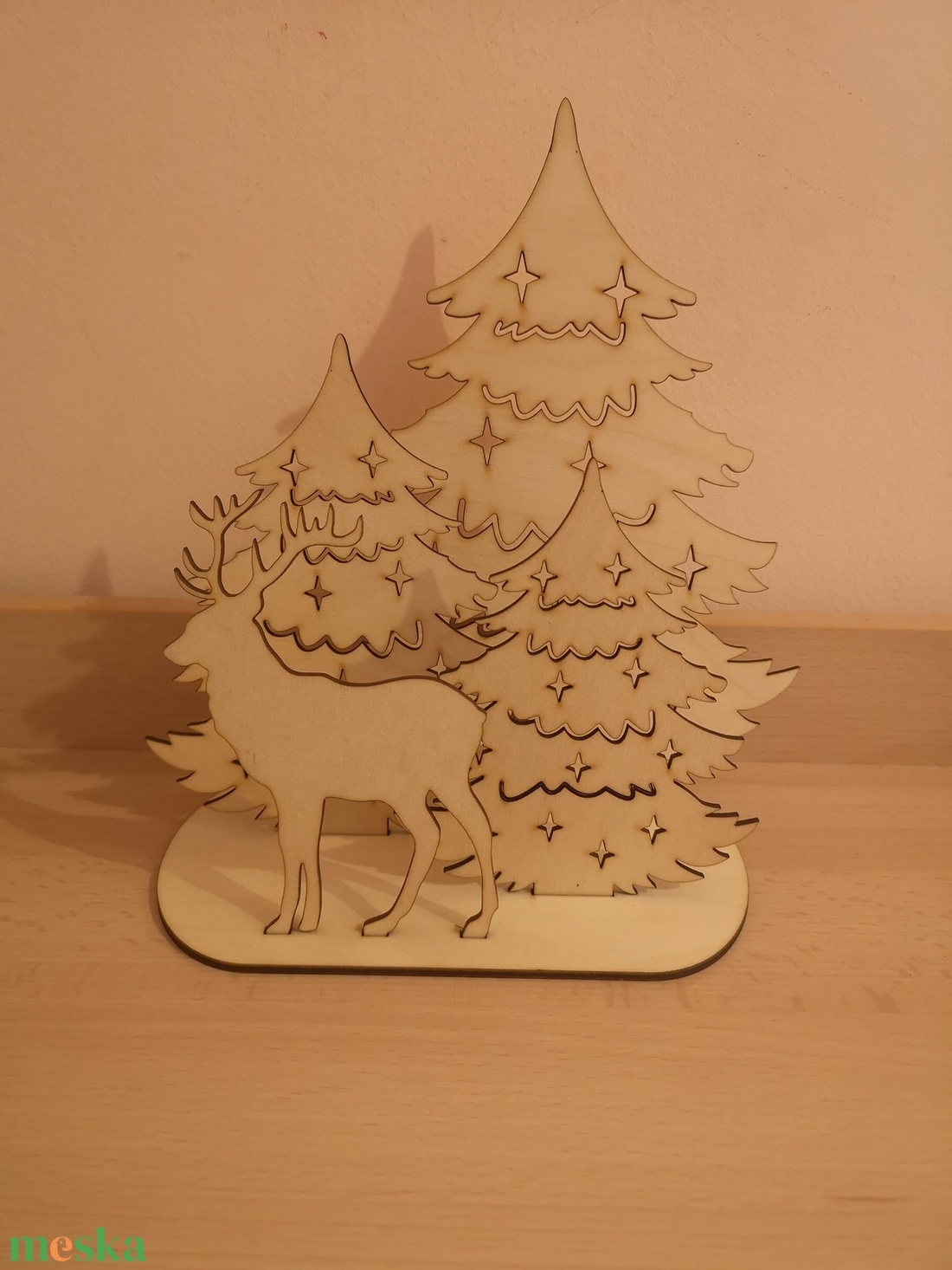 Szarvasos asztali dísz - karácsony - adventi díszek - adventi asztaldísz - Meska.hu