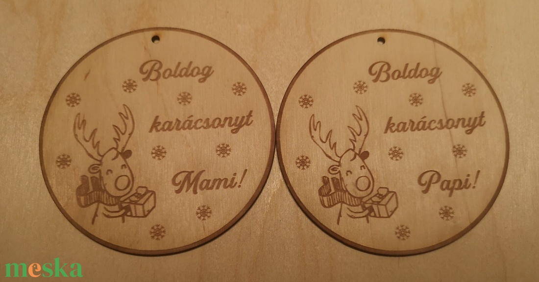 Szarvasos karácsonyfa dísz - karácsony - karácsonyi lakásdekoráció - karácsonyfadíszek - Meska.hu