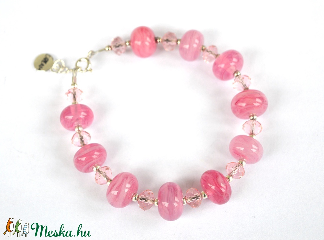PINK DREAMS, lámpagyöngy karkötő - - Meska.hu PINK DREAMS, lámpagyöngy karkötő - - Meska.hu