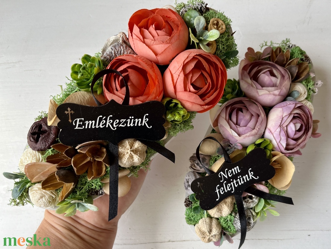 Mindenszentek, megemlékezés dísz - otthon & életmód - vallás - temetkezési tárgy - Meska.hu