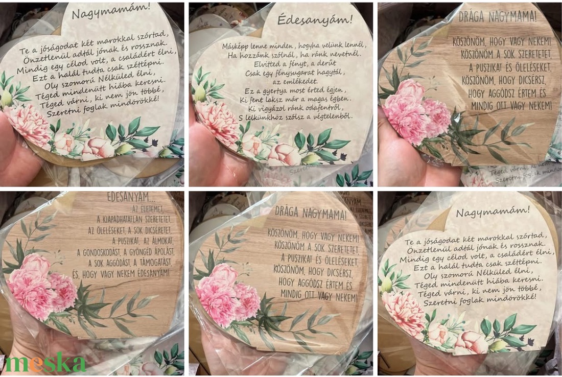 Anyák napi díszek, talpas szív dísz - otthon & életmód - dekoráció - Meska.hu