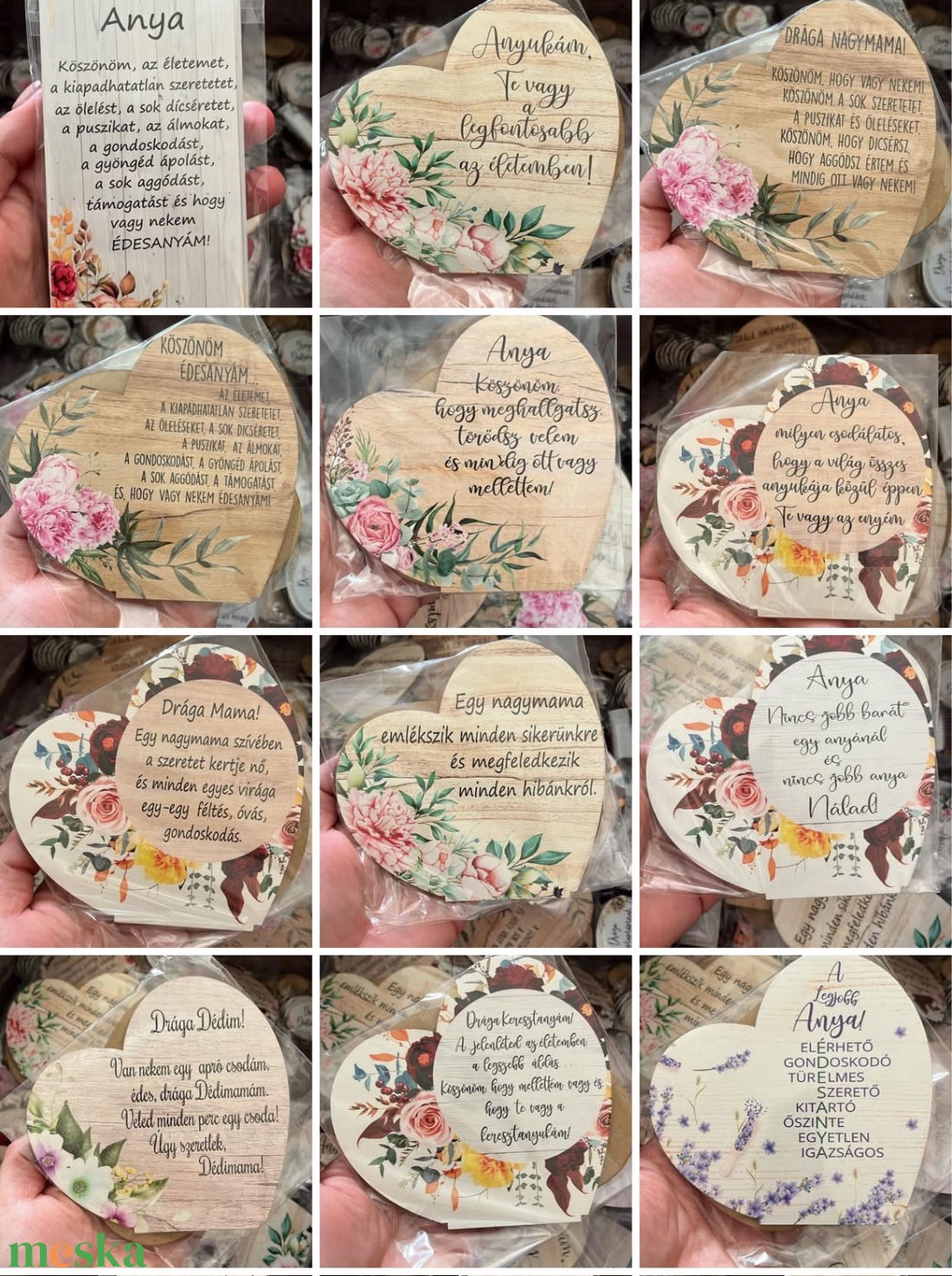 Anyák napi díszek, talpas szív dísz - otthon & életmód - dekoráció - Meska.hu