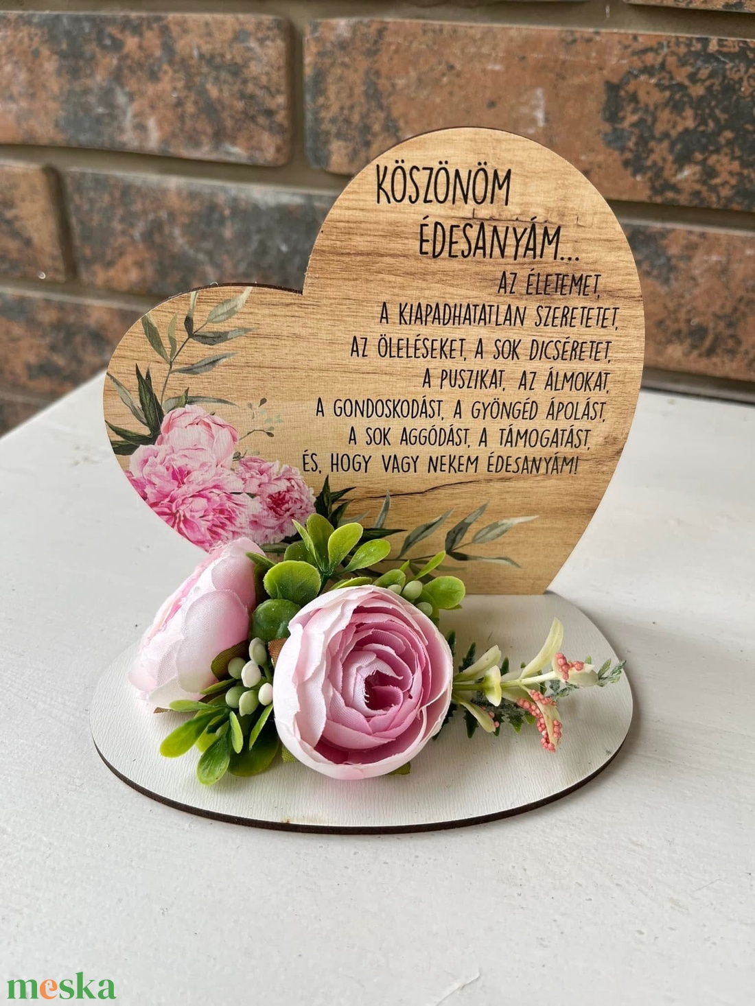 Anyák napi díszek, talpas szív dísz - otthon & életmód - dekoráció - Meska.hu