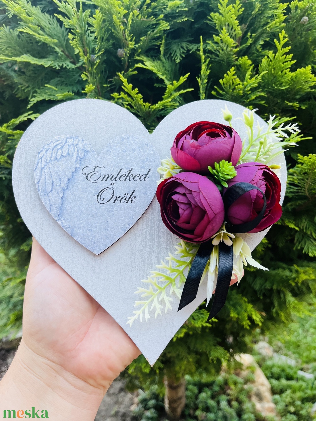 Mindenszentekre, halottak napjára kegyeleti dísz - otthon & életmód - vallás - temetkezési tárgy - sírdísz, kegyeleti dísz - Meska.hu