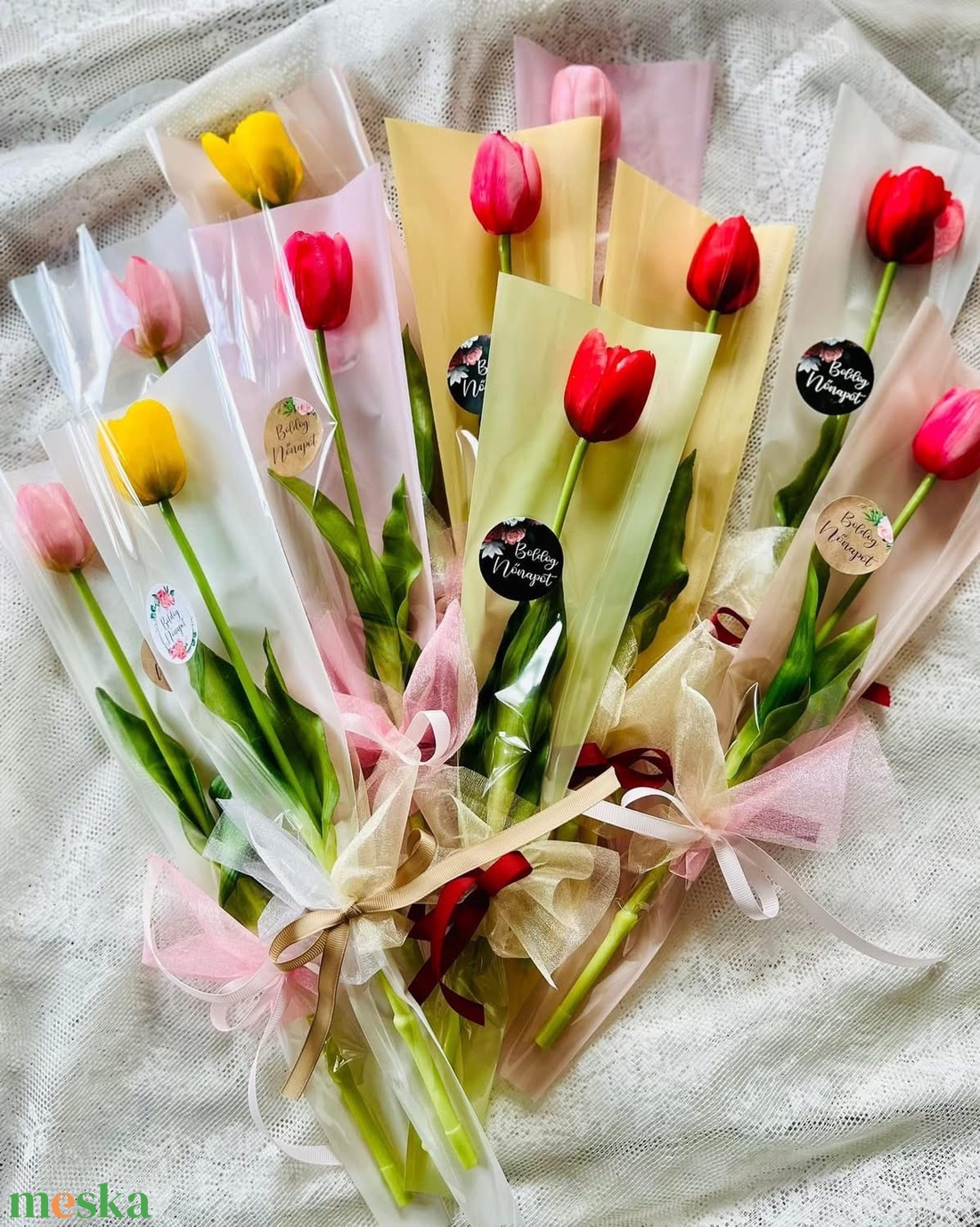 Nőnapi tulipán real touch - otthon & életmód - dekoráció - Meska.hu