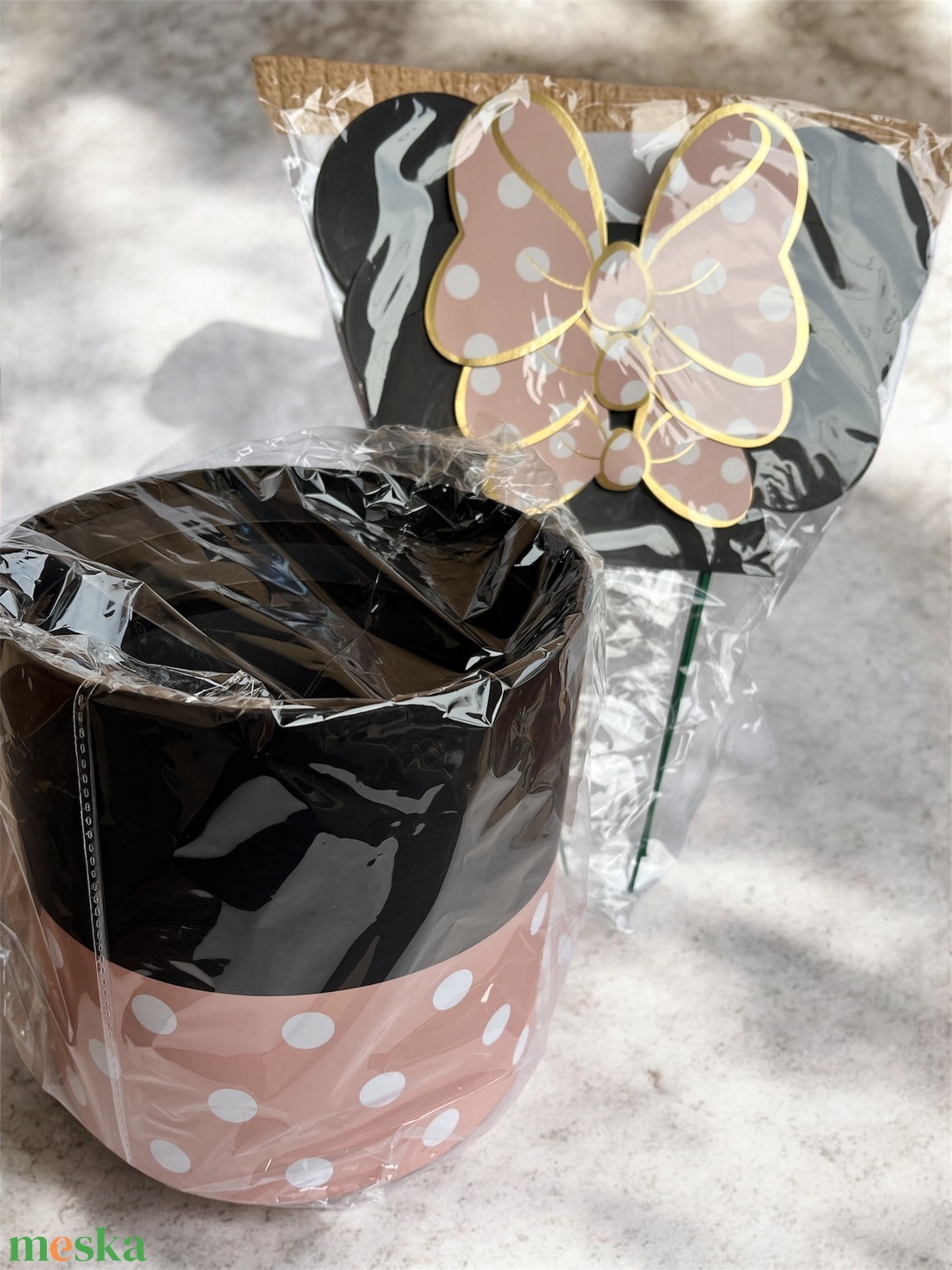 Minnie virágbox - otthon & életmód - papír, írószer - ajándékozás kellékei - pénzátadó doboz - Meska.hu