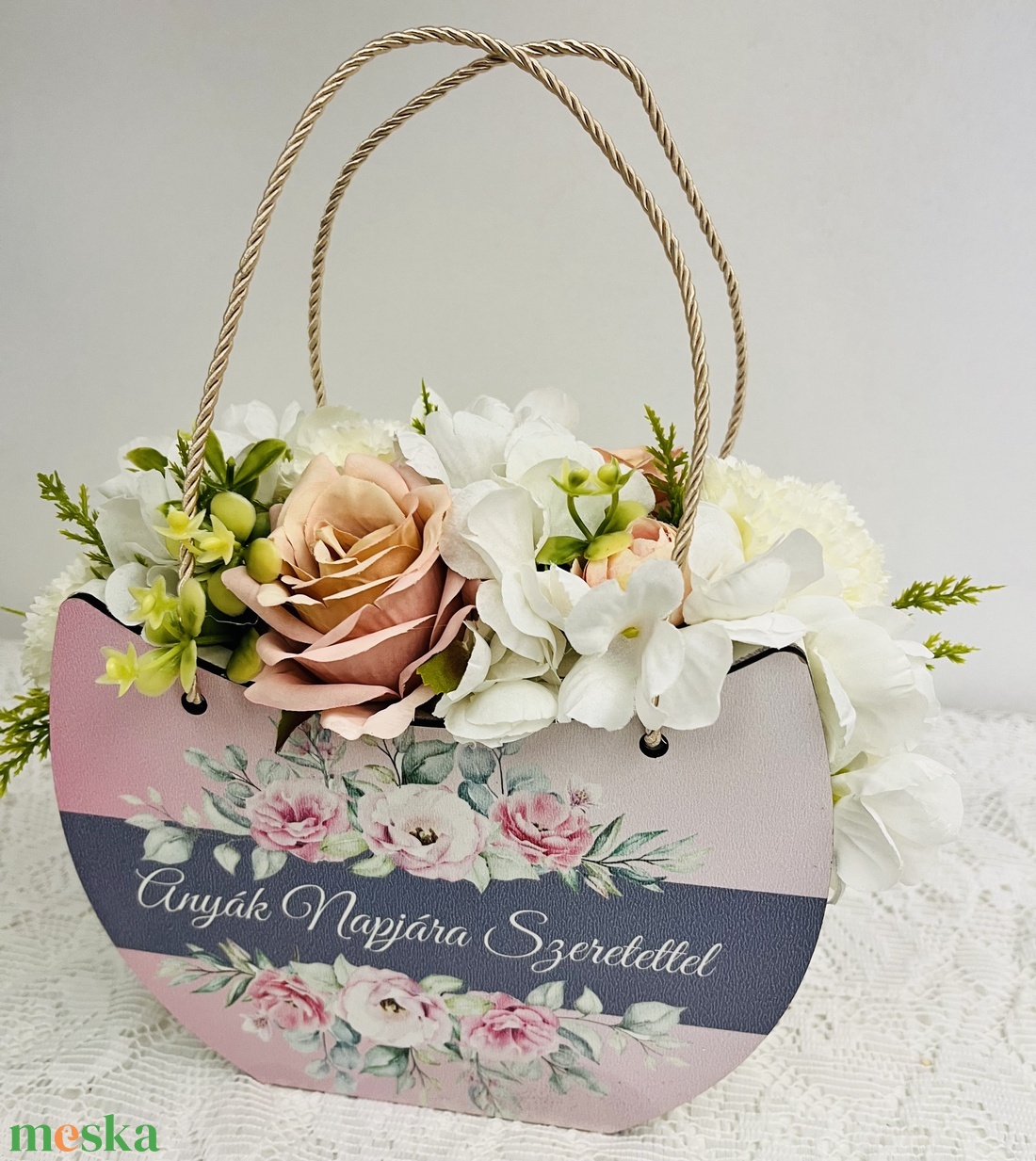 Anyák napi virág, táska.  - otthon & életmód - papír, írószer - ajándékozás kellékei - pénzátadó doboz - Meska.hu